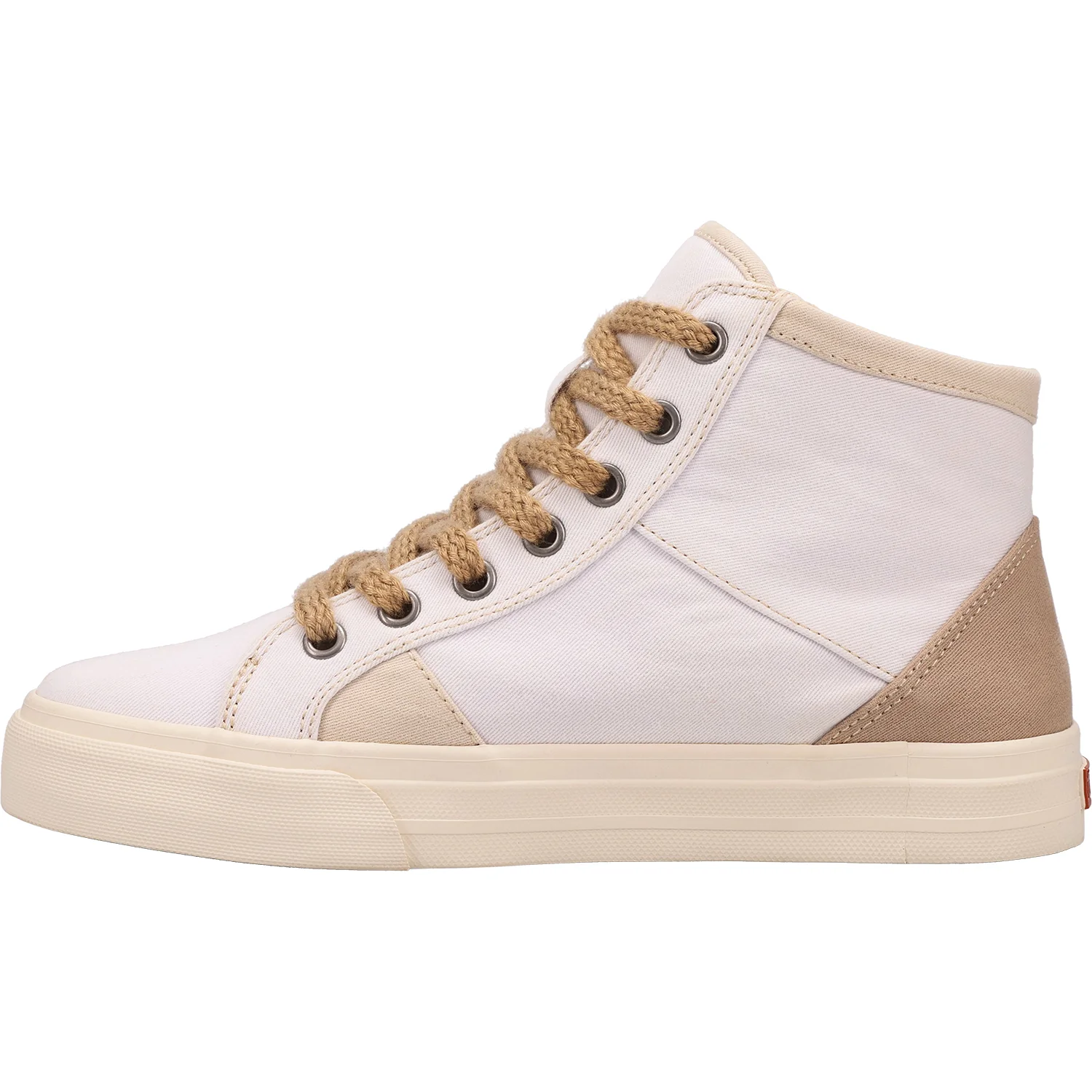 Taos Top Soul Women's High Top Sneakers White/Ecru Distressed Canvas - Image 3