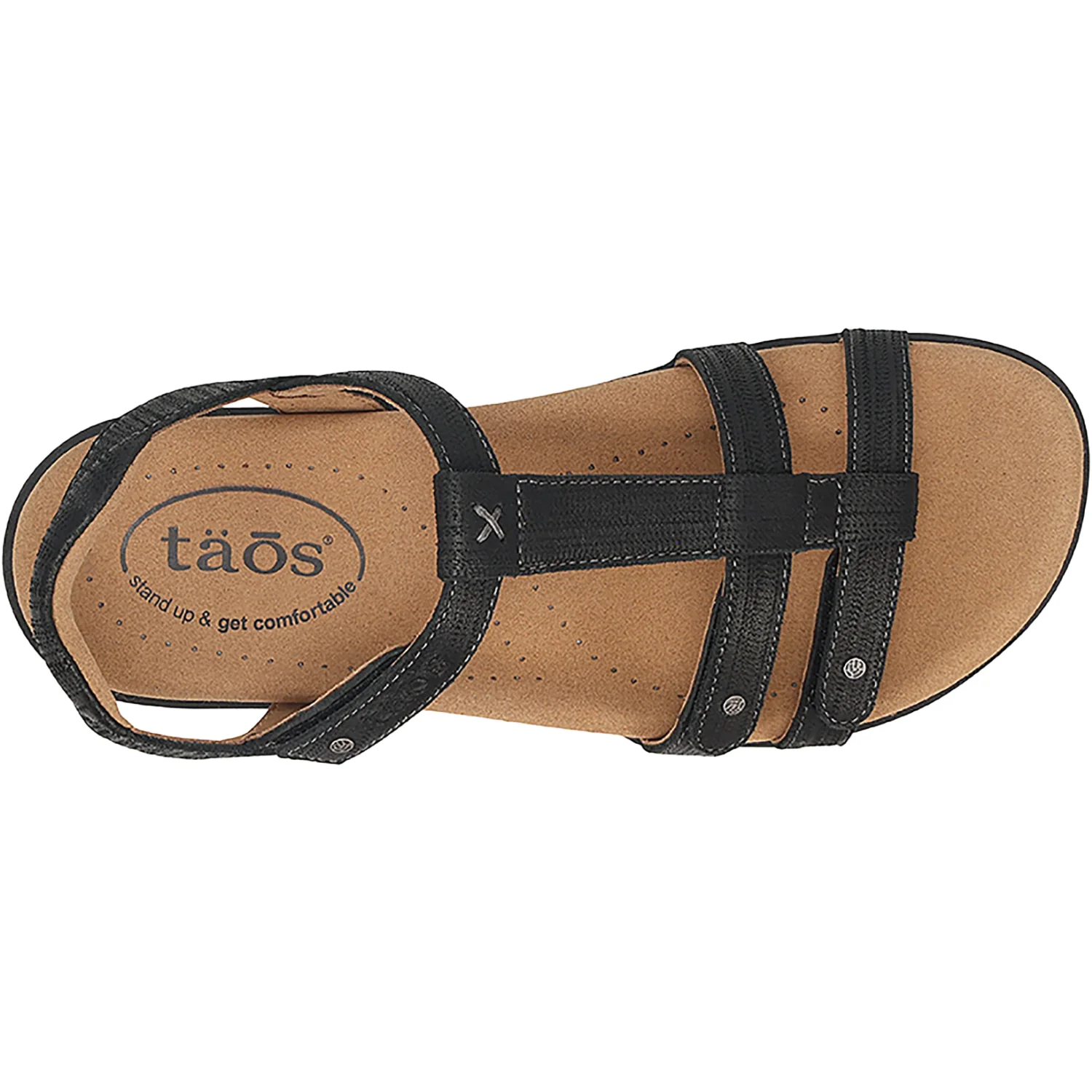 Taos Trophy 2 Women's Sandals Black Emboss Leather - Image 3