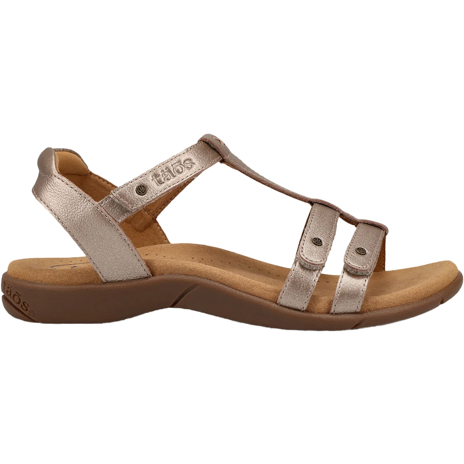 Taos Trophy 2 Women's Backstrap Sandals Champagne Leather