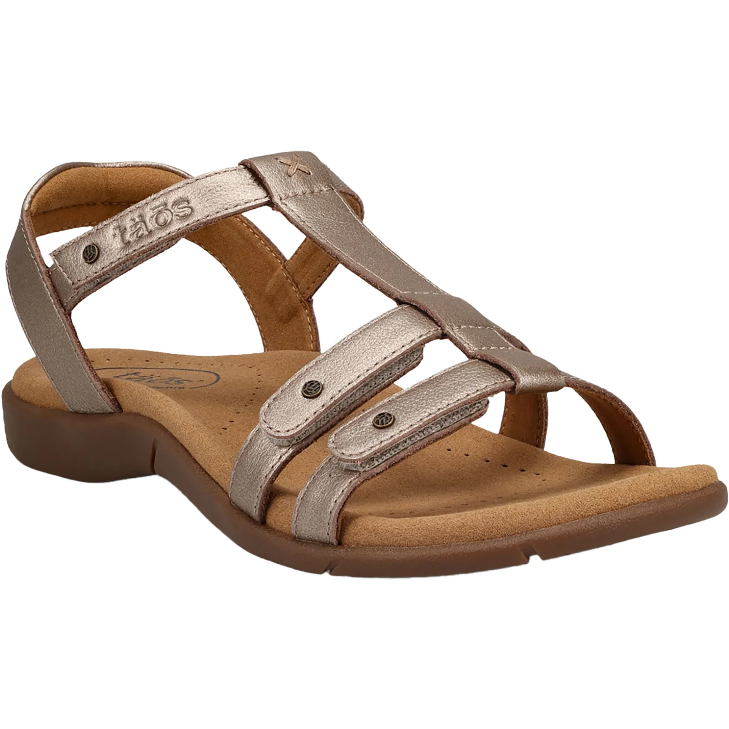 Taos Trophy 2 Women's Backstrap Sandals Champagne Leather - Image 5