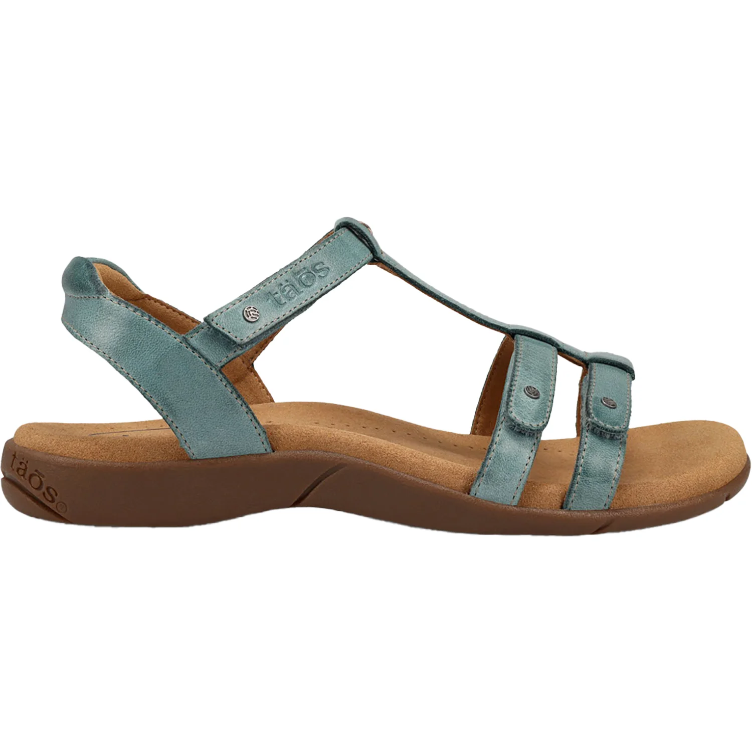 Taos Trophy 2 Women's Backstrap Sandals Teal Leather
