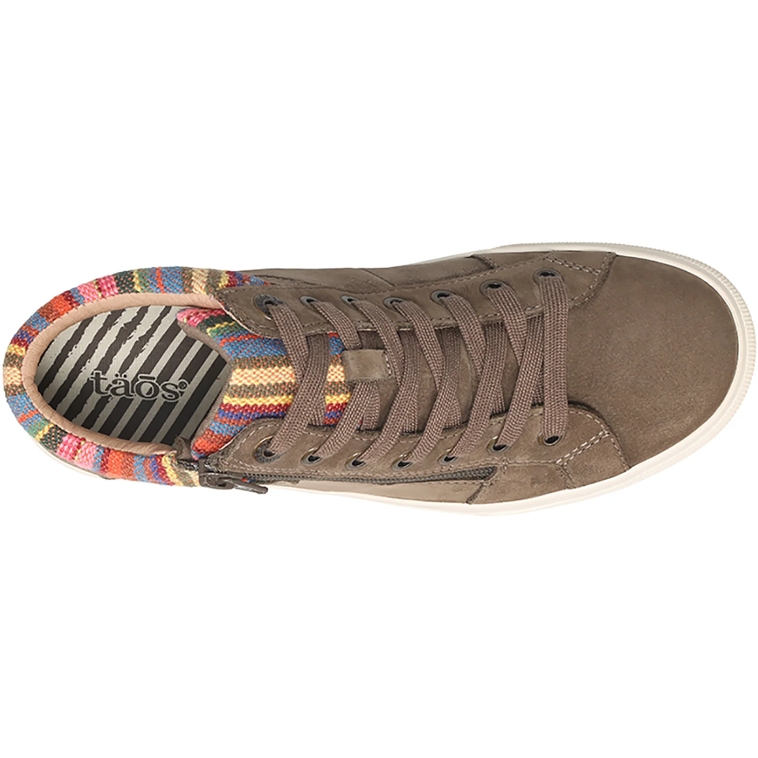 Taos Winner Women's Lace Up Shoes Dark Taupe Nubuck - Image 2