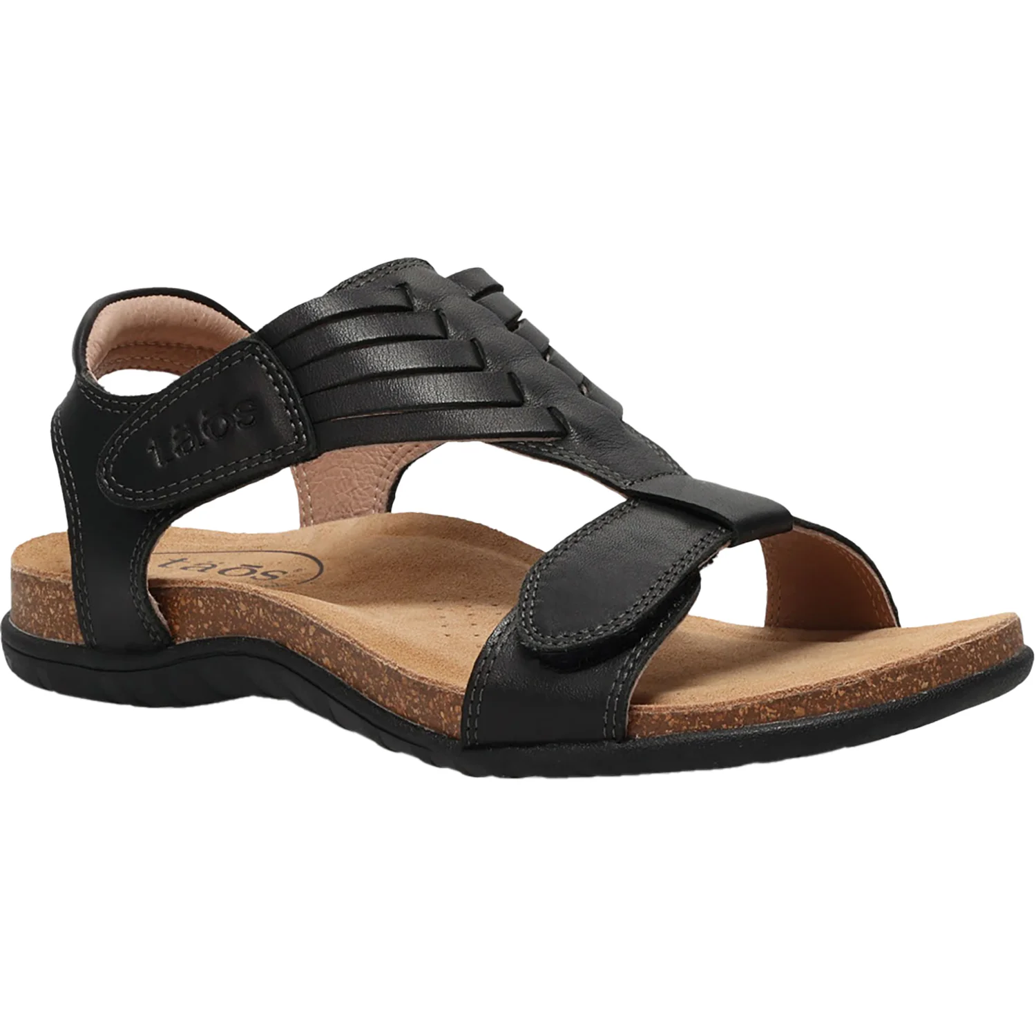 Taos Wonderful Women's Sandals Thong Sandals Black Leather - Image 5