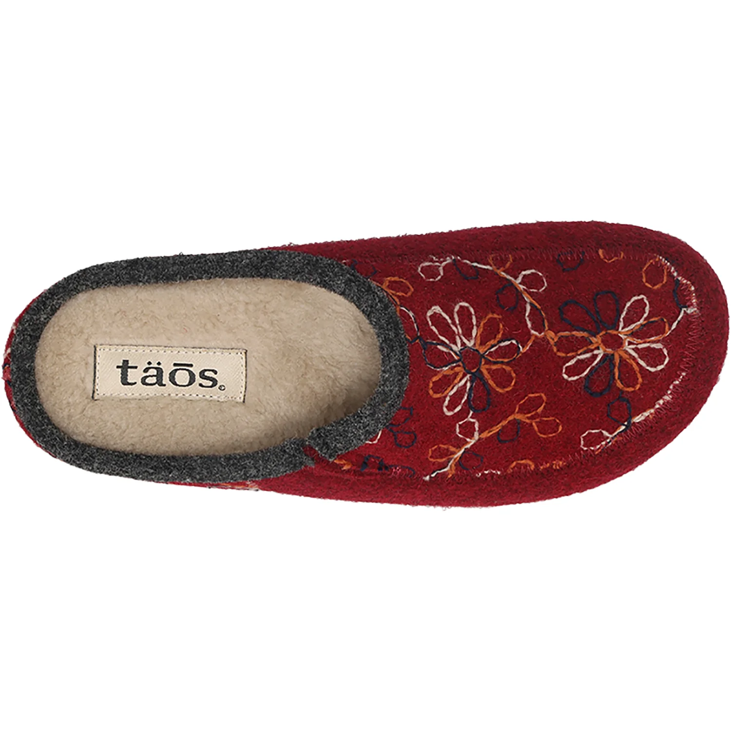 Taos Woolflower Women's Clogs Cranberry - Image 2