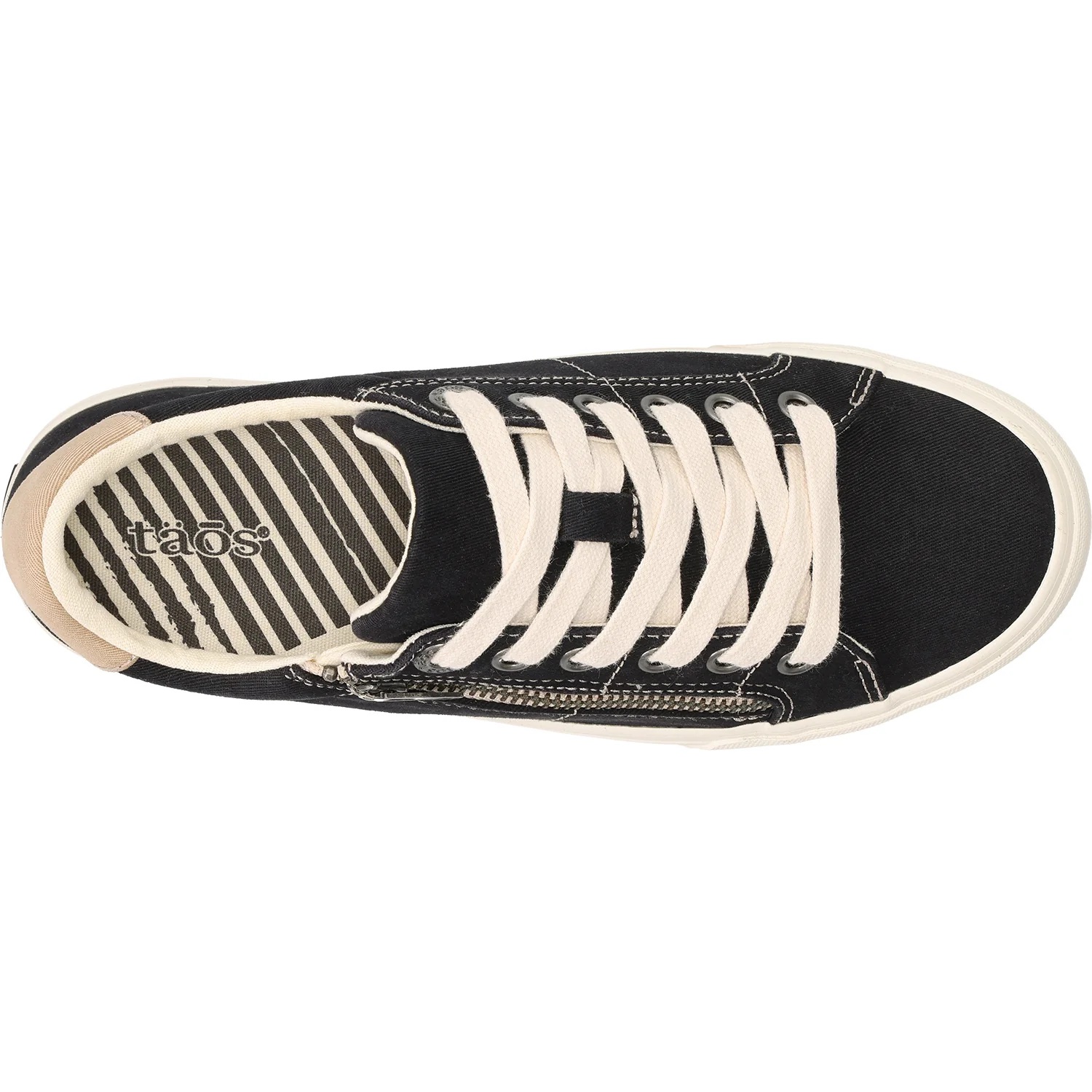 Taos Z Soul Women's Sneakers Black/Tan Distressed Canvas - Image 2