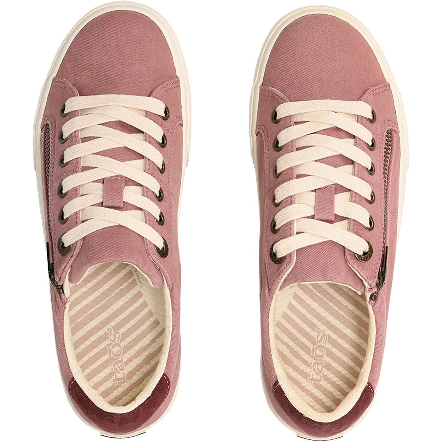 Taos Z Soul Women's Walking Sneakers Dusty Rose/Wine Canvas - Image 2