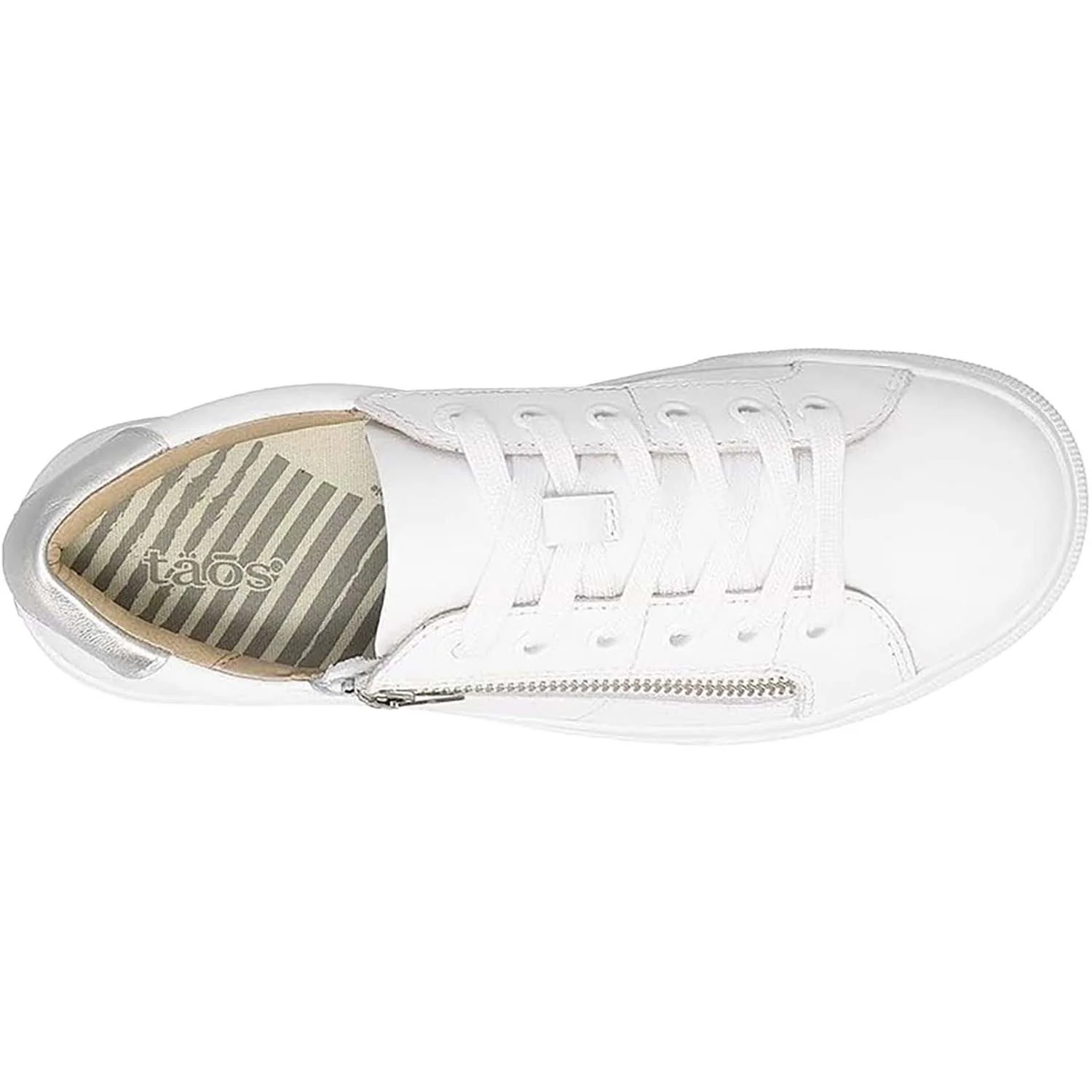 Taos Z Soul Lux Women's Sneakers White/Silver Leather - Image 2