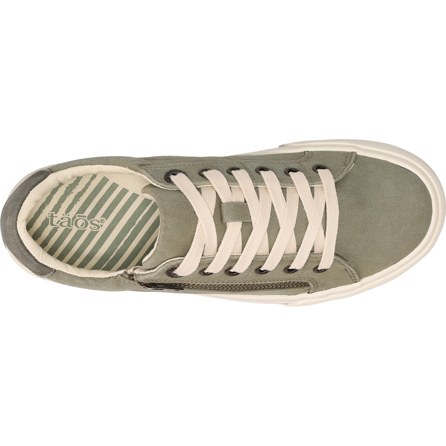 Taos Z Soul Women's Sneakers Sage/Olive Distressed Canvas - Image 2