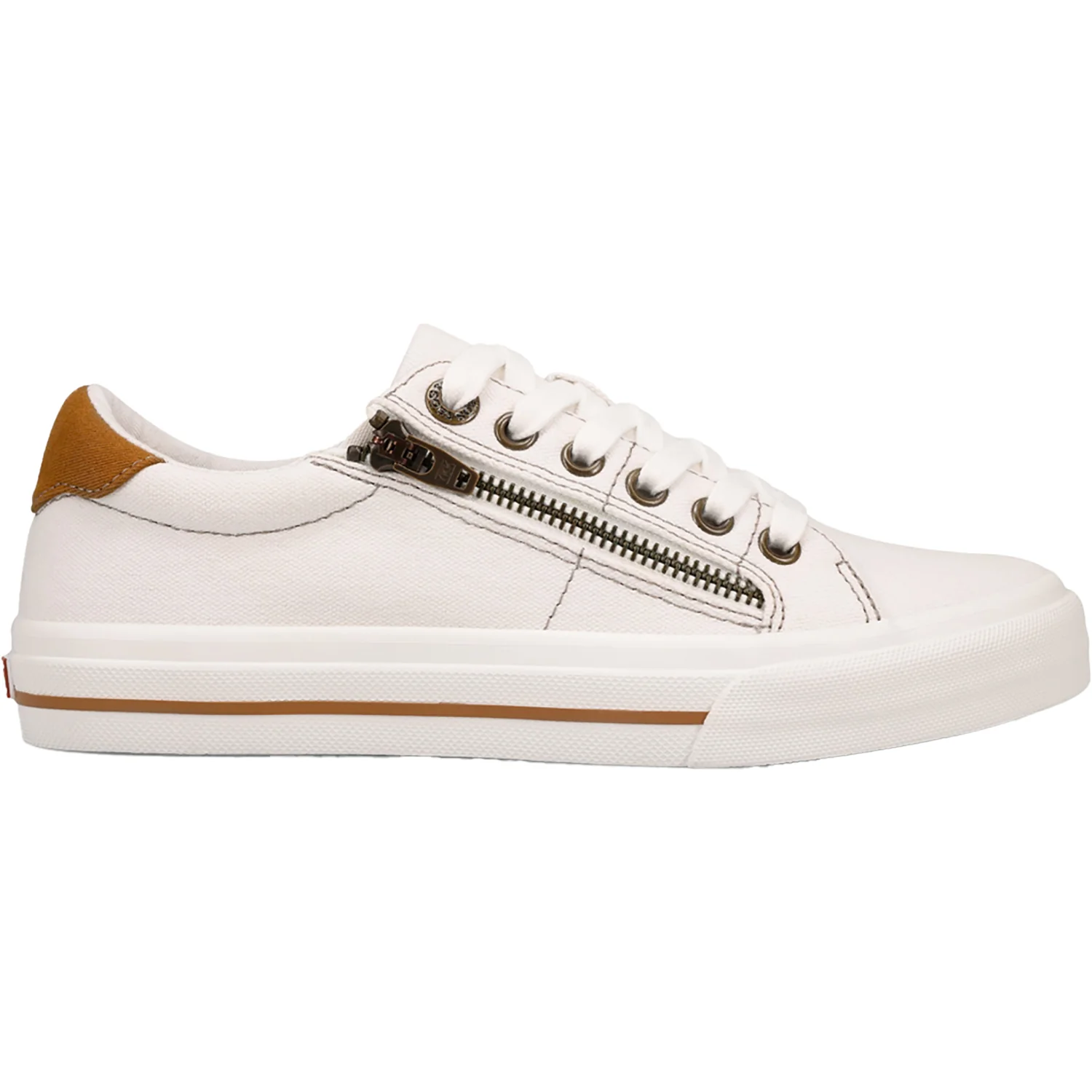 Taos Z Soul Women's Sporty Lace Up Shoes White/Golden Tan