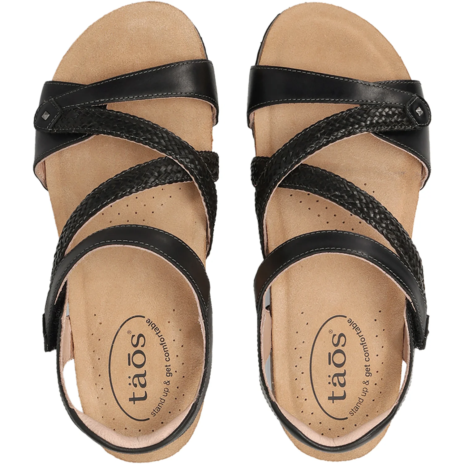 Taos Zanzibar Women's Sandals Black Leather - Image 2