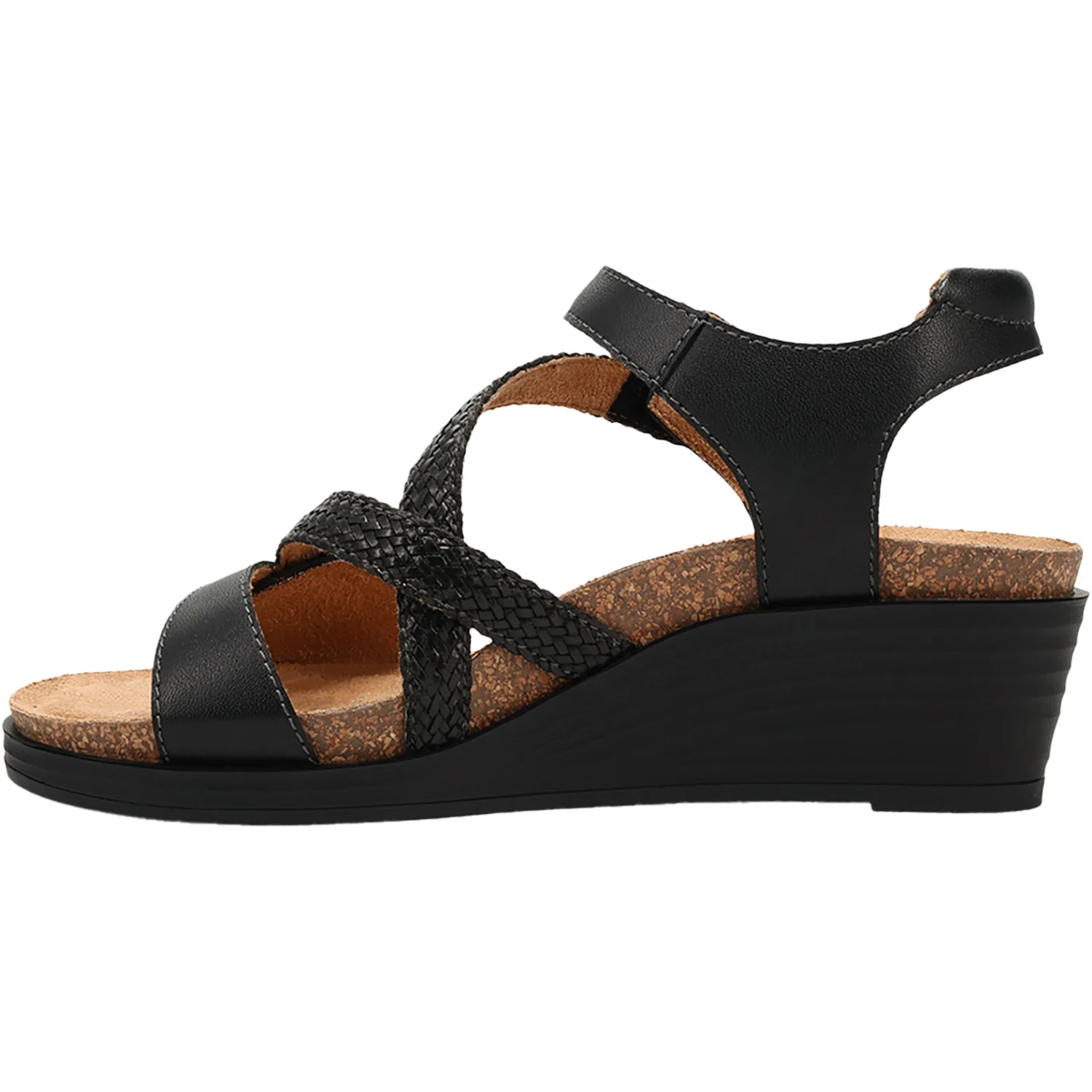 Taos Zecret Women's Wedge Sandals Black - Image 3