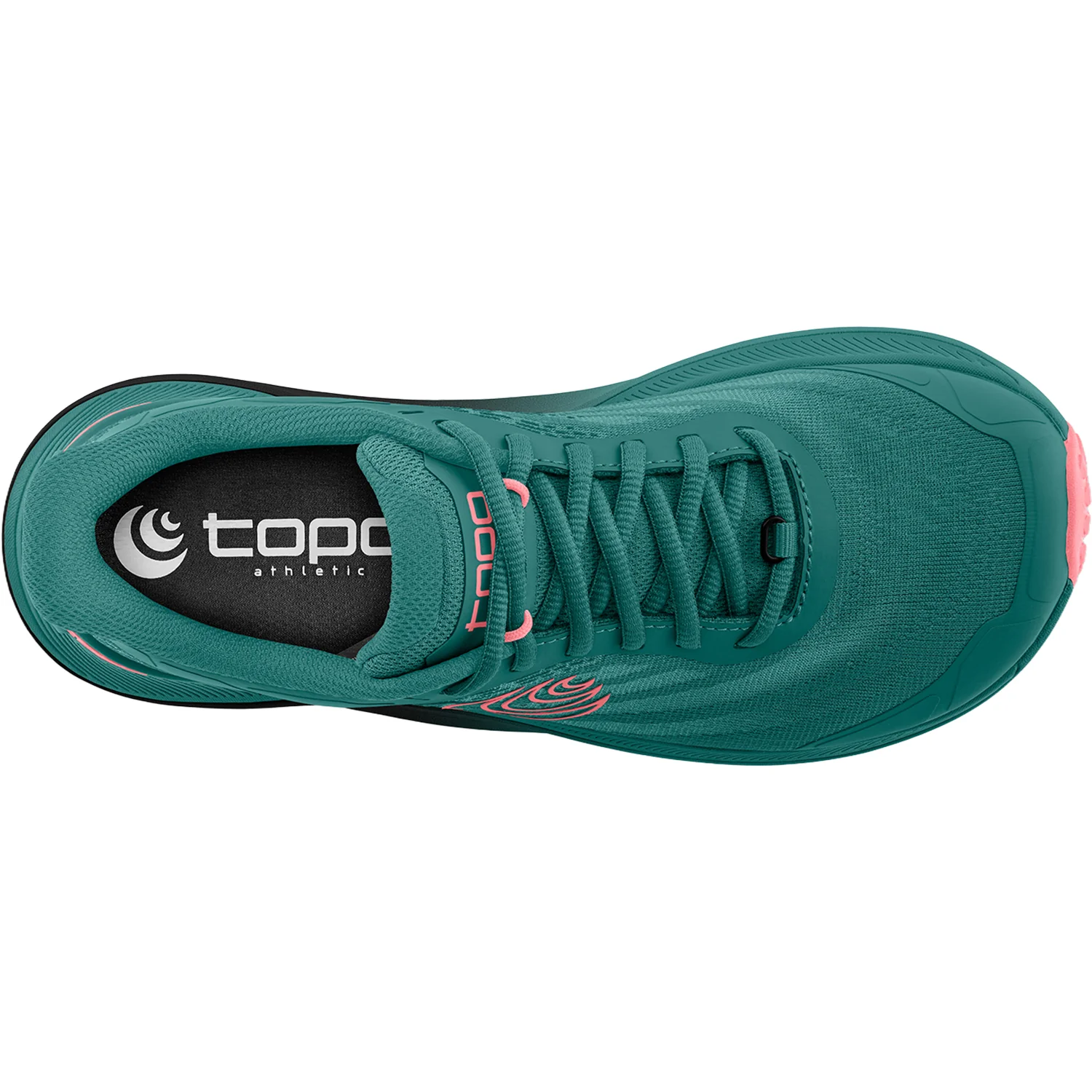 Topo Athletic Shoes Ultraventure 4 (Neutral Support) Women's Trail Hiking Shoes Athletic Shoes Dark Teal/Pink - Image 2