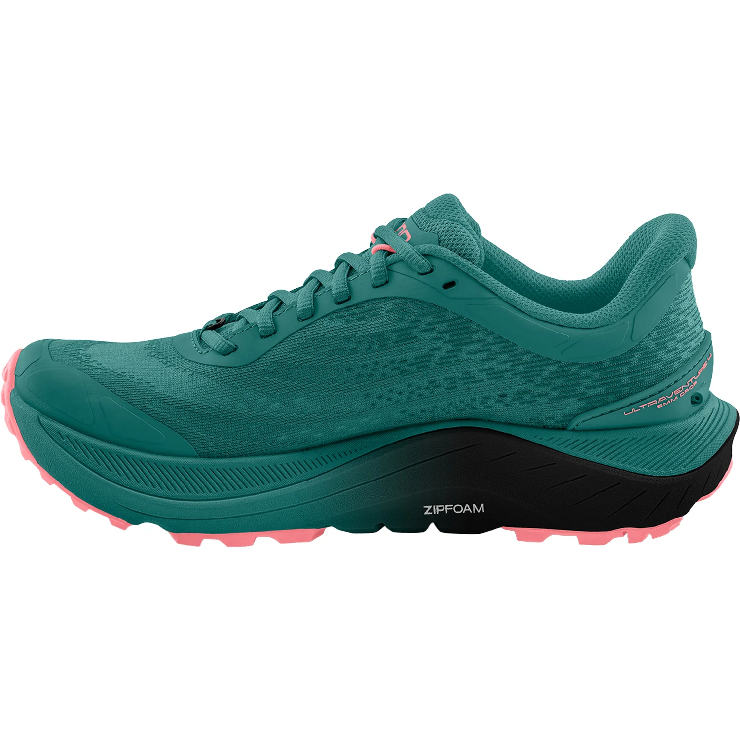 Topo Athletic Shoes Ultraventure 4 (Neutral Support) Women's Trail Hiking Shoes Athletic Shoes Dark Teal/Pink - Image 3
