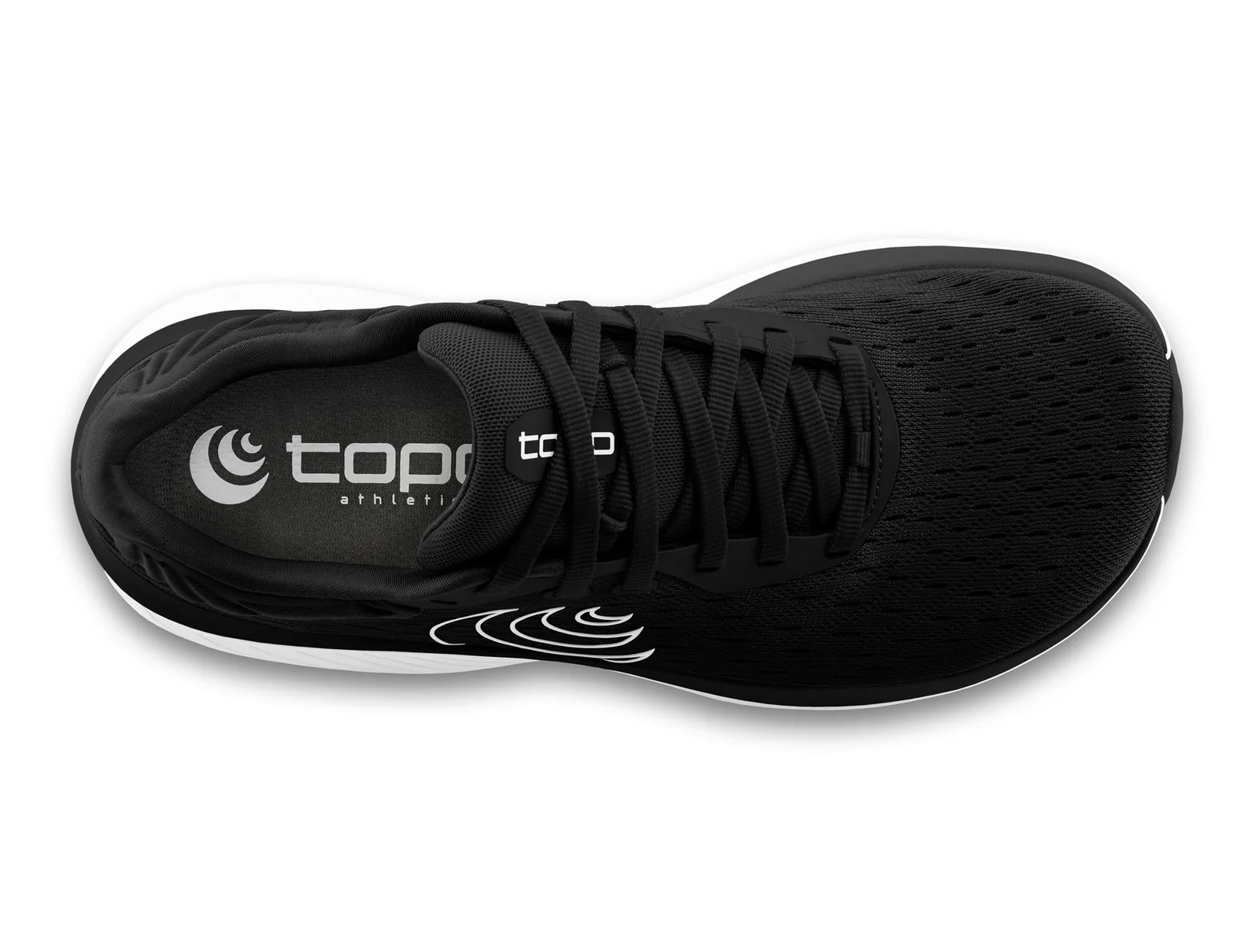 Topo Atmos (Neutral Support) Women's Athletic Shoes Black/White Mesh - Image 2