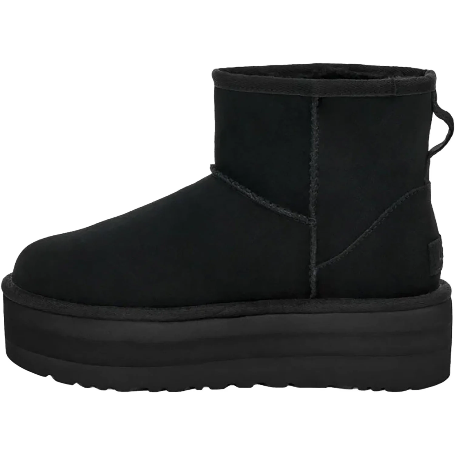 UGG Classic Mini Platform Women's Boots Black Suede - Image 3