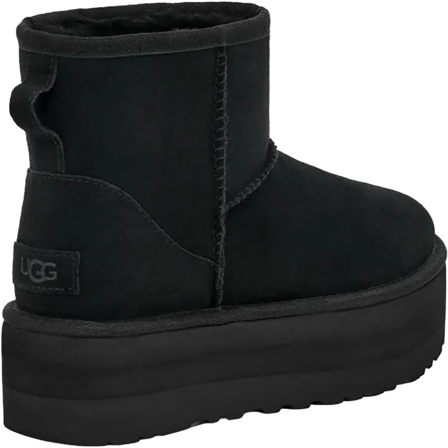 UGG Classic Mini Platform Women's Boots Black Suede - Image 4