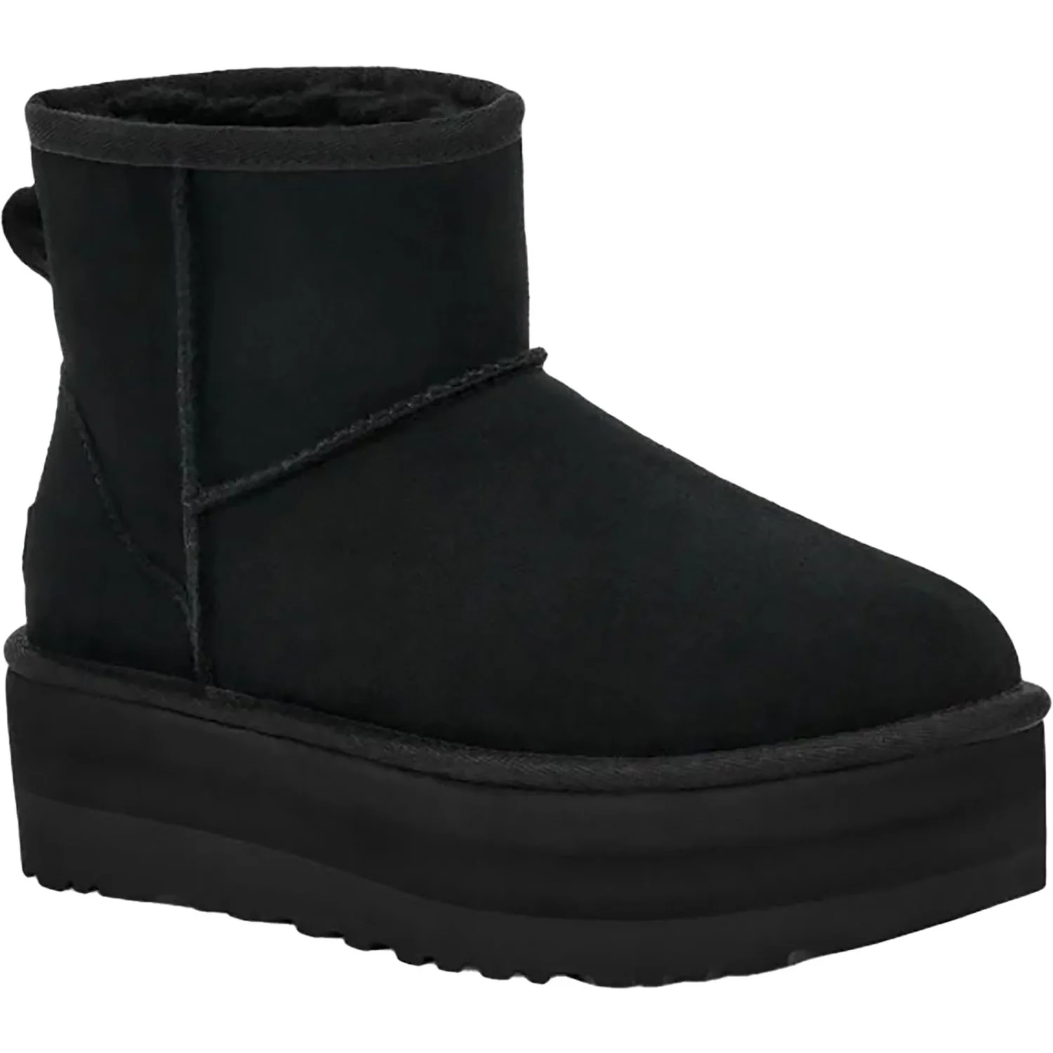 UGG Classic Mini Platform Women's Boots Black Suede - Image 5