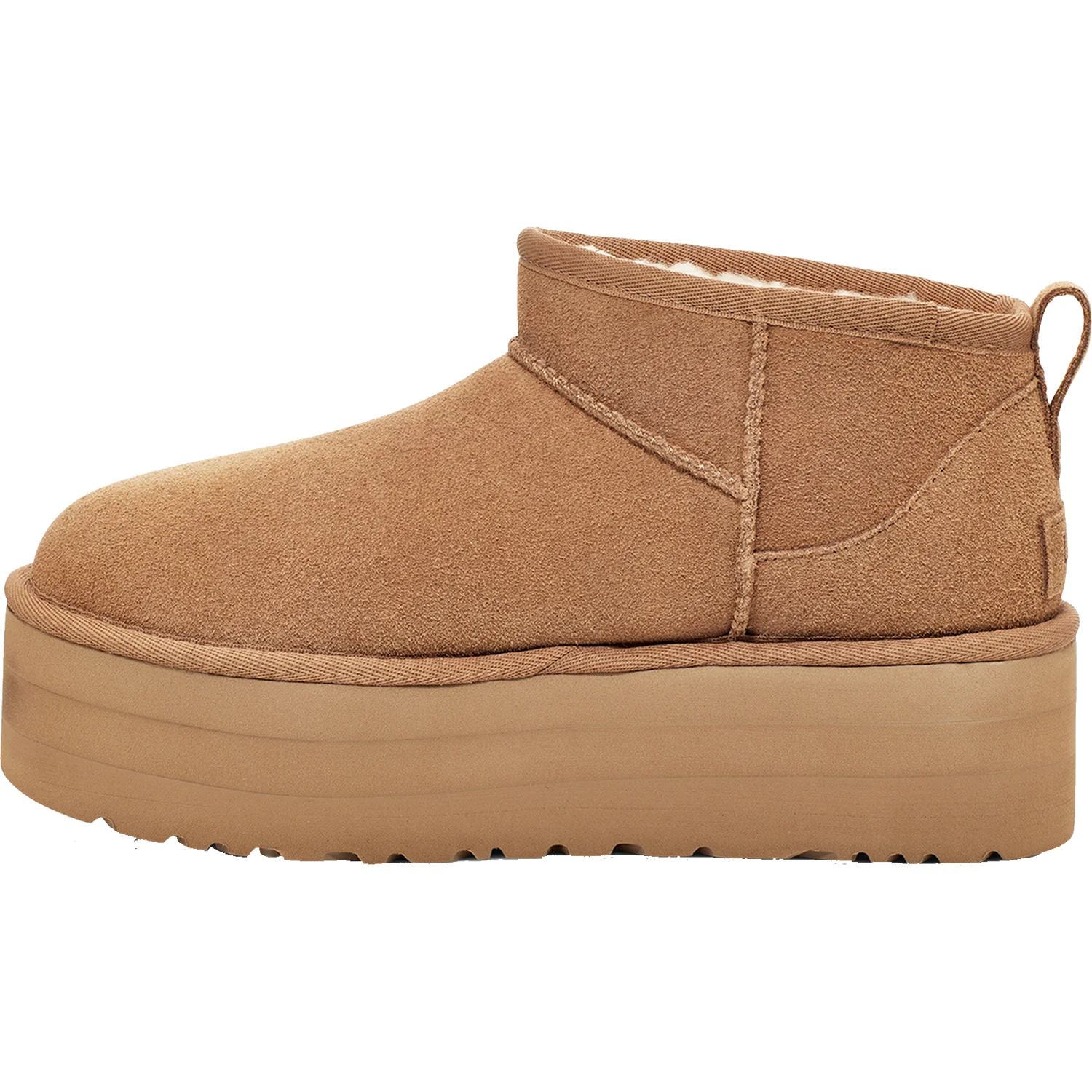 UGG Classic Ultra Mini Platform Women's Boots Chestnut Suede - Image 3