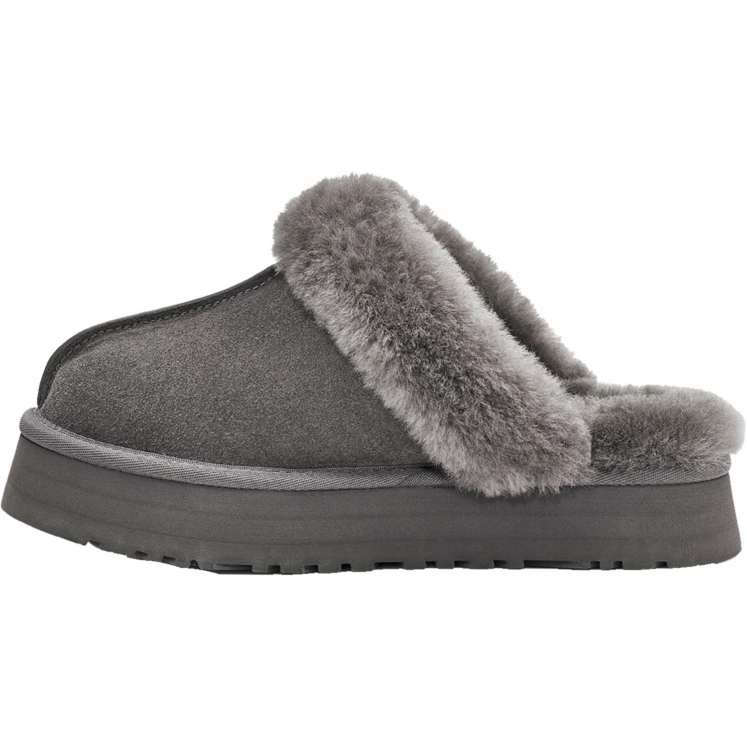 UGG Disquette Women's Slippers Charcoal Sheepskin - Image 3