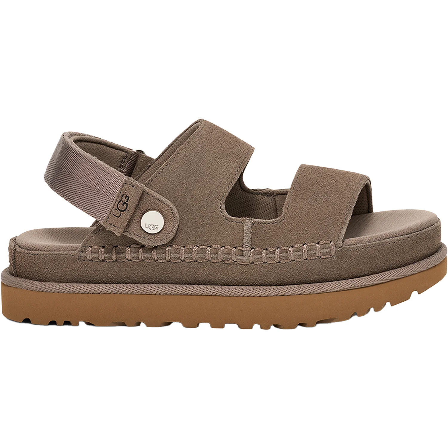 UGG Goldenstar Glide Chestnut Women's Slide Sandals Smoke Plume