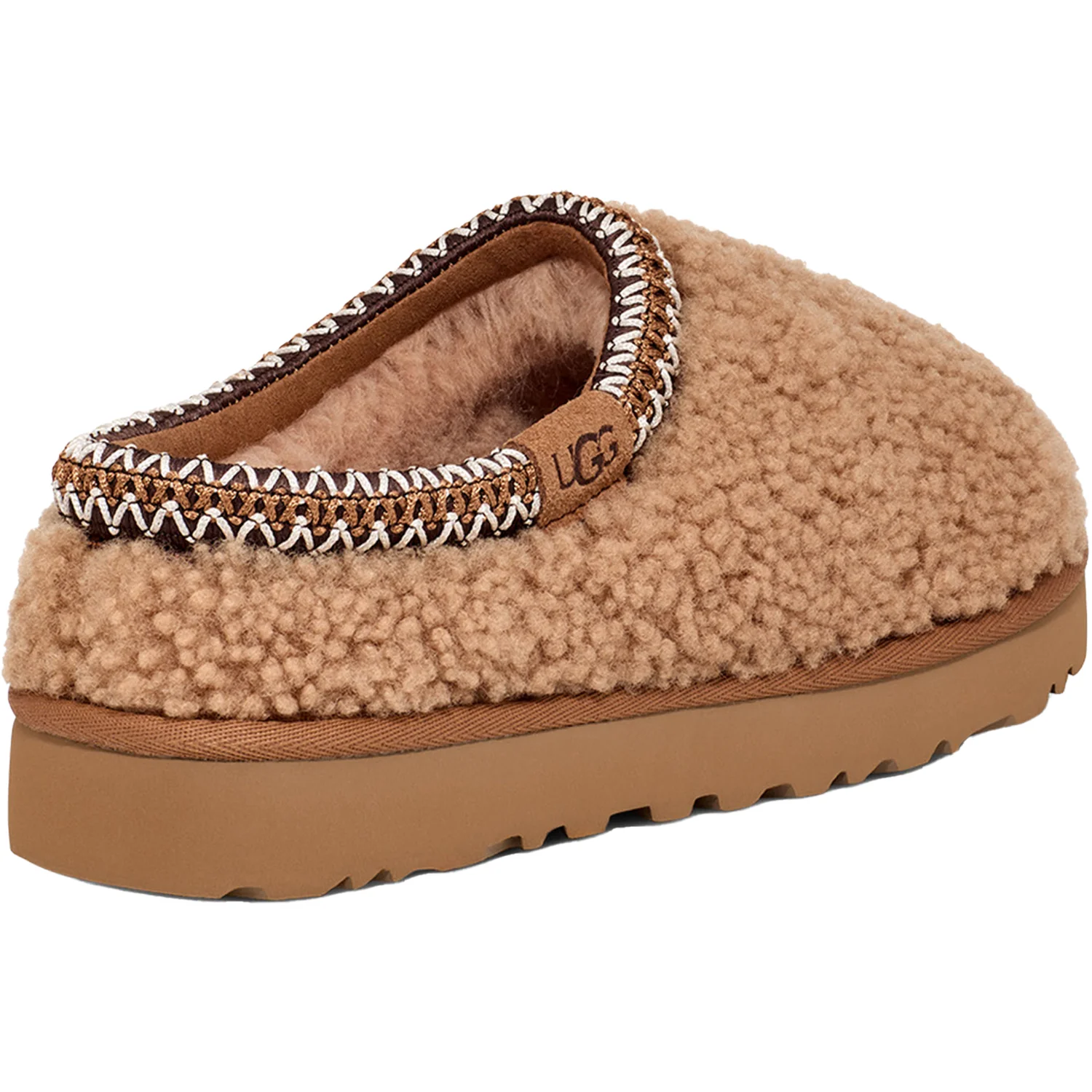 UGG Tasman Maxi Curly Women's Slippers Chestnut Suede - Image 6