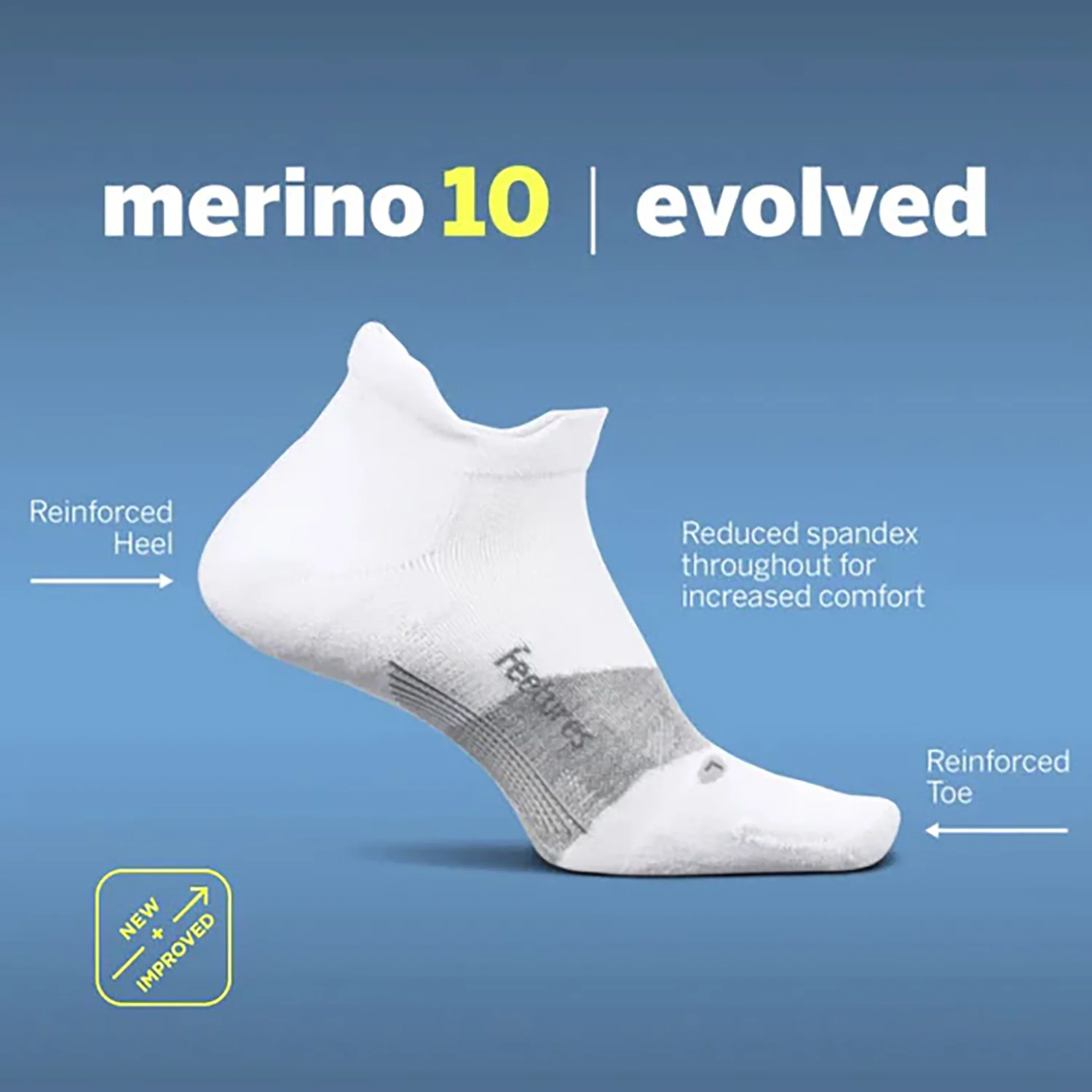 Feetures Merino 10 Max Cushion No Show Tab Socks Unisex Athletic Shoes Socks Wild Mint - Image 3