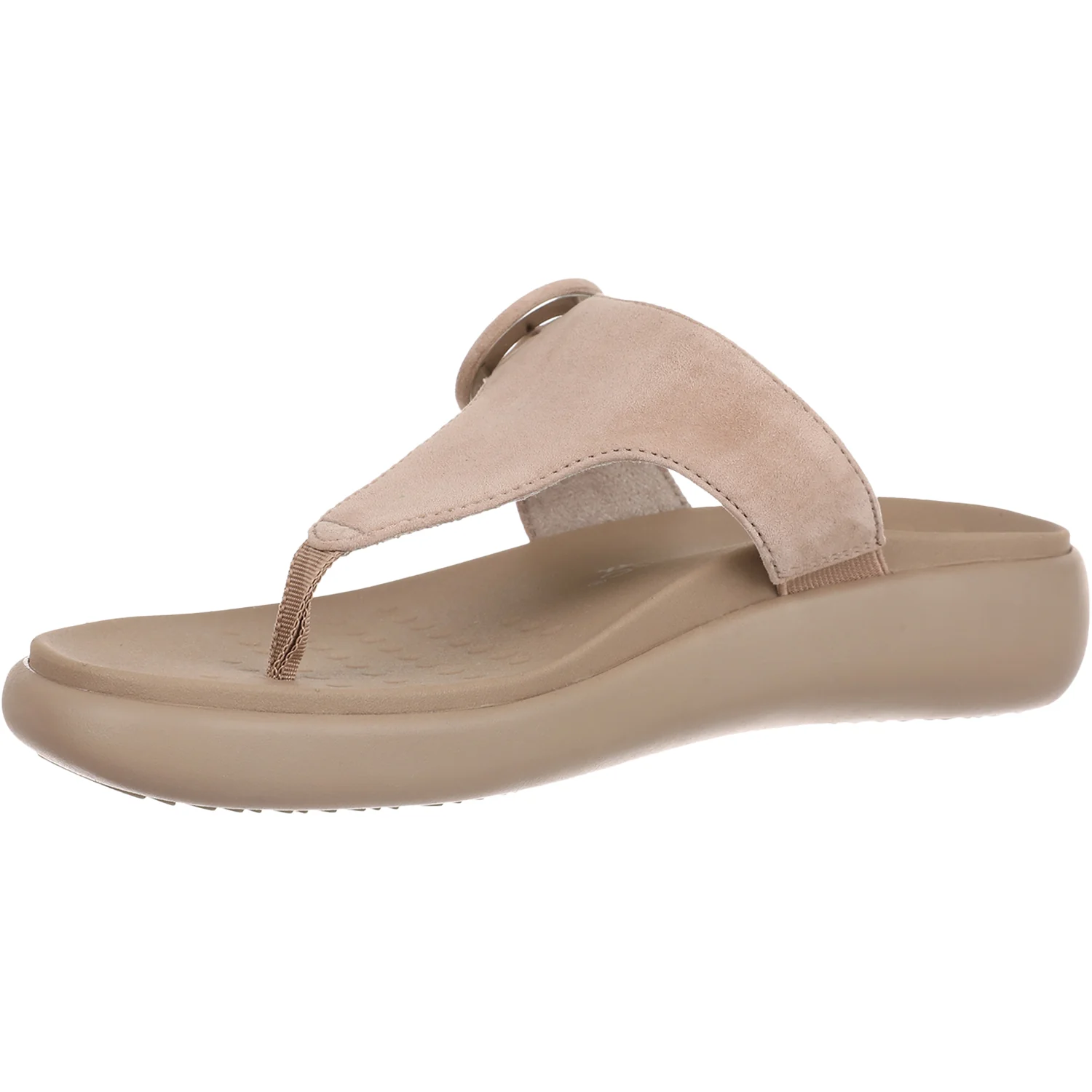 Vionic Activate RX Women's Thong Sandals Taupe Suede - Image 2
