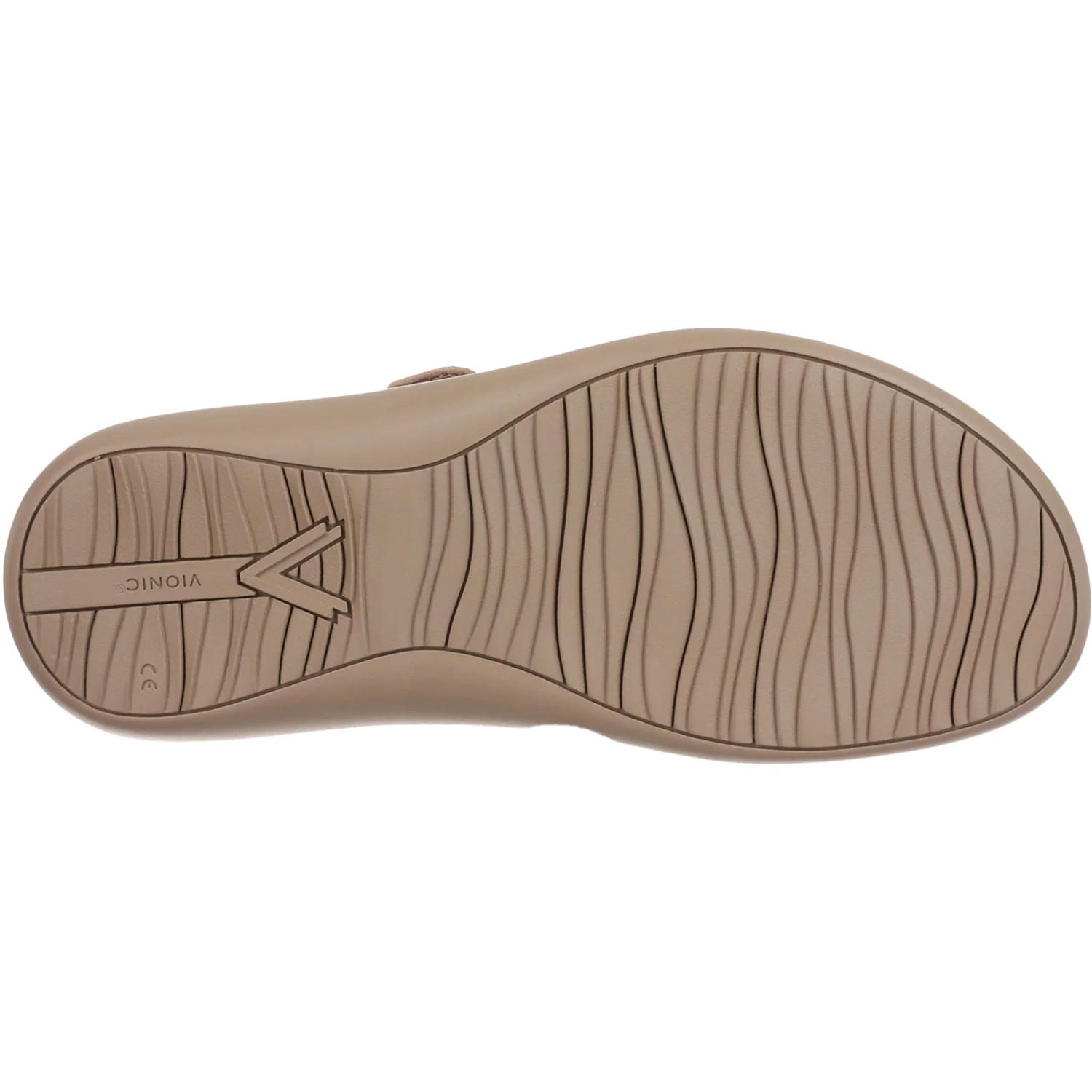 Vionic Activate RX Women's Thong Sandals Taupe Suede - Image 4