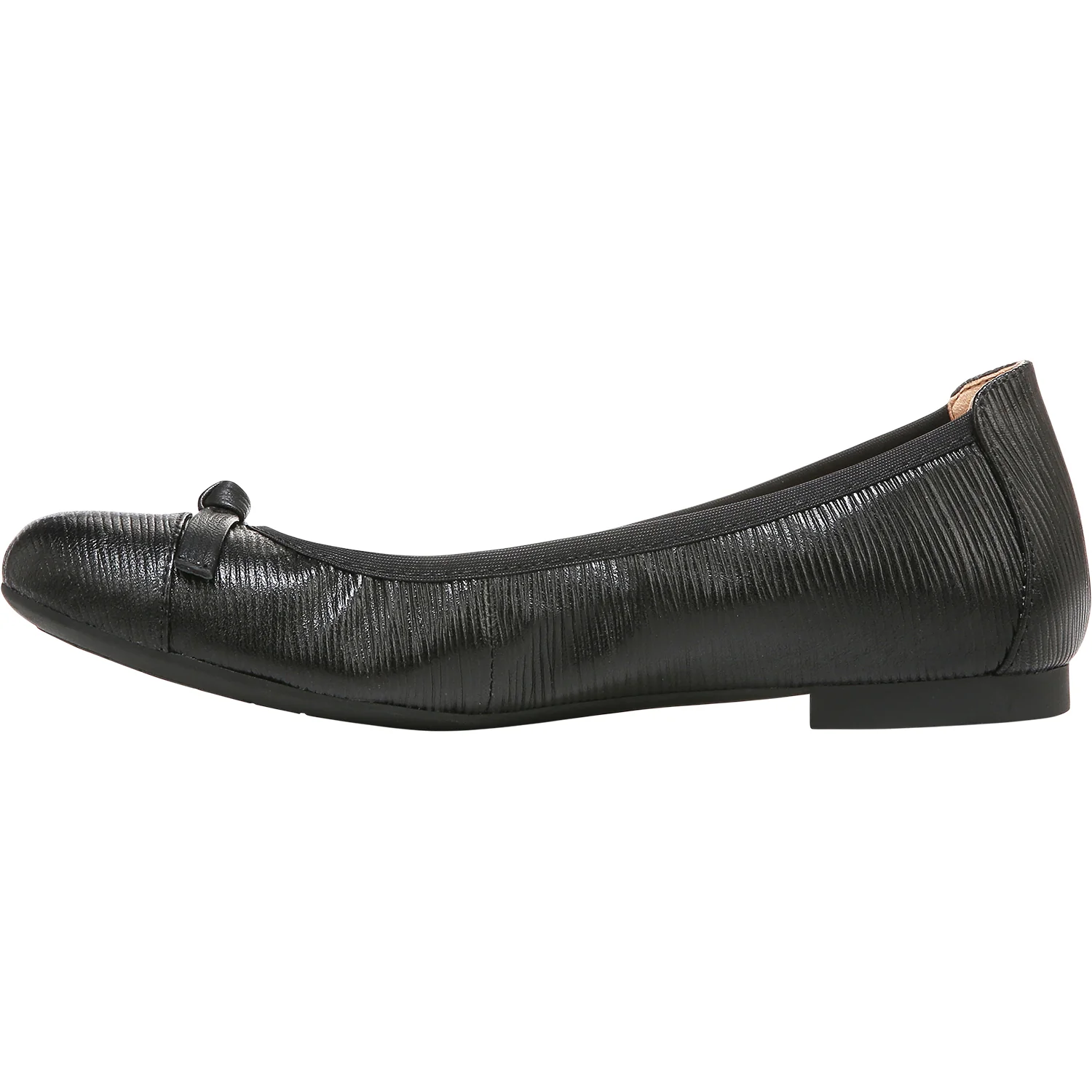 Vionic Amorie Women's Slip On Flats Black Wavy Leather - Image 3