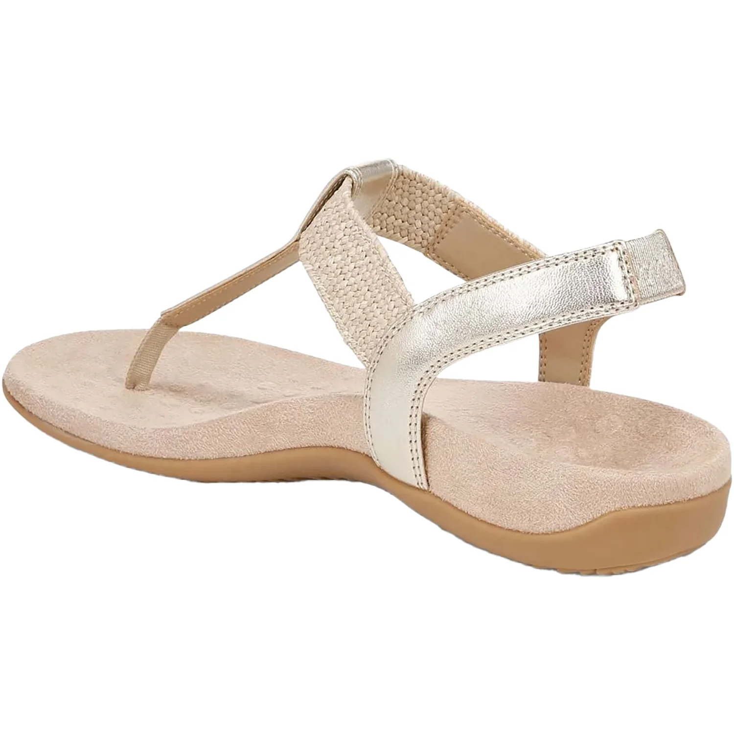 Vionic Brea Women's Thong Sandals Gold Leather - Image 3