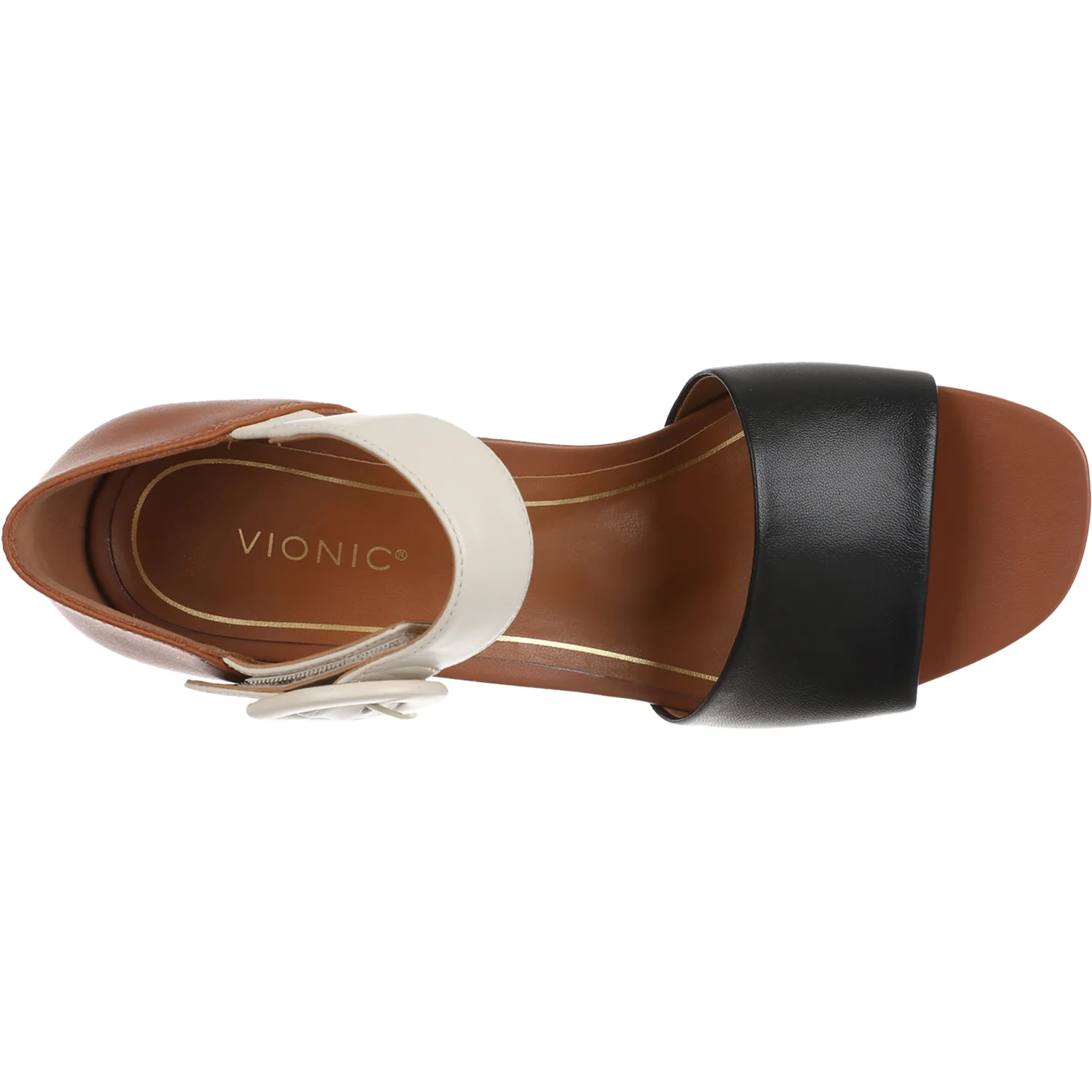 Vionic Chardonnay Women's Dress Shoes Tan/Black/Cream Leather - Image 2