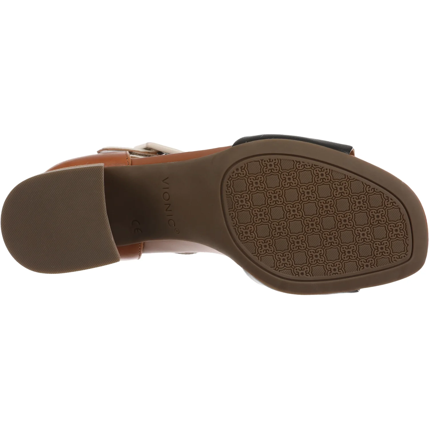 Vionic Chardonnay Women's Dress Shoes Tan/Black/Cream Leather - Image 4