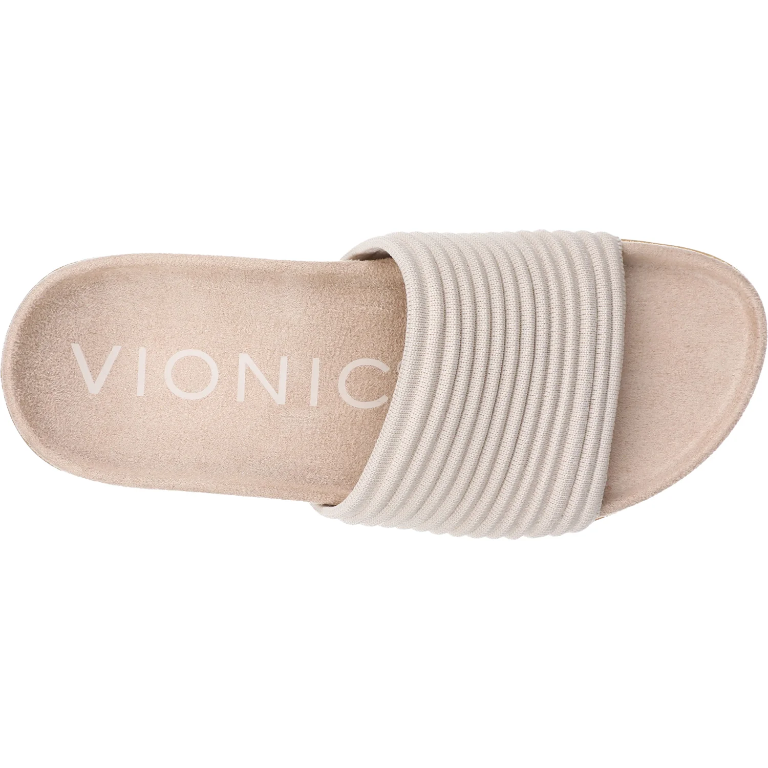 Vionic Evie Knit Women's Slide Sandals Cream - Image 2