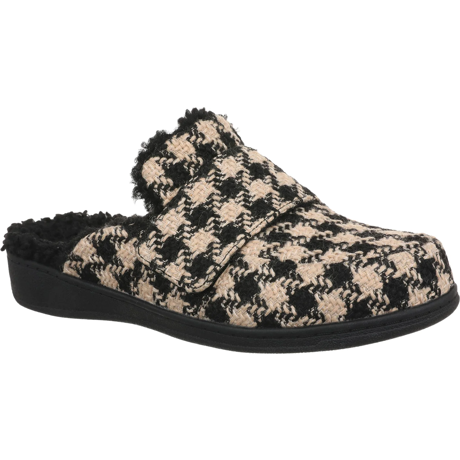 Vionic Gemma II Women's Slippers Black/Cream Houndstooth - Image 5