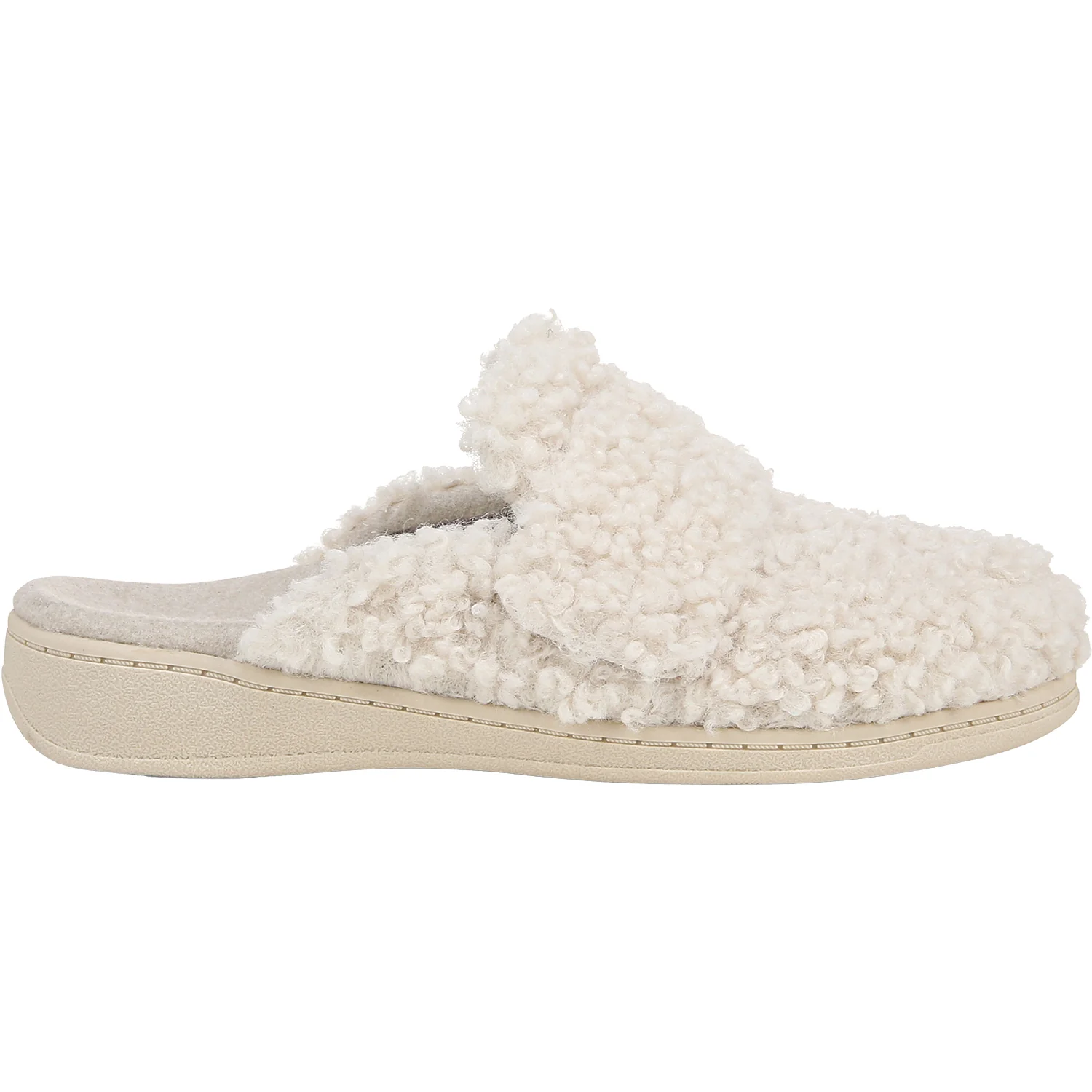 Vionic Gemma II Women's Open Back Slippers Cream Shearling