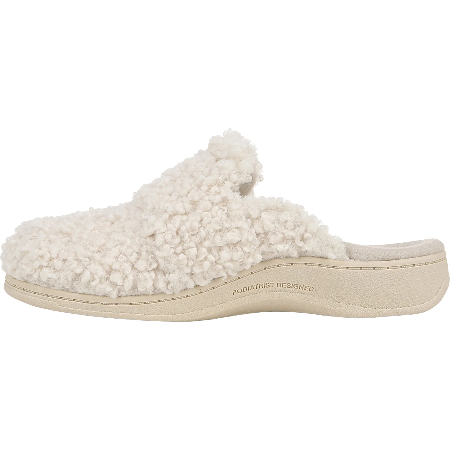 Vionic Gemma II Women's Open Back Slippers Cream Shearling - Image 3