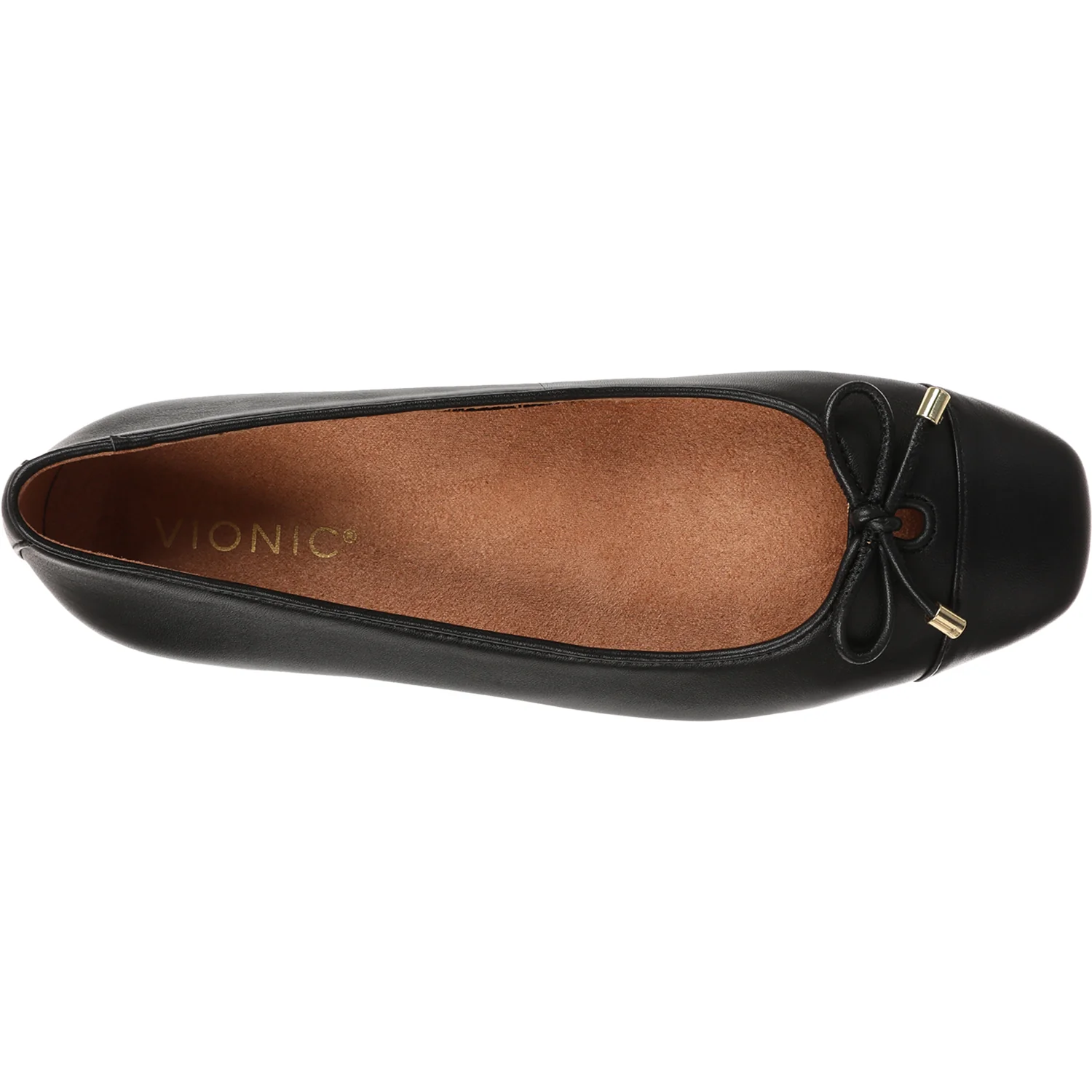 Vionic Klara Women's Slip On Flats Black Leather - Image 2