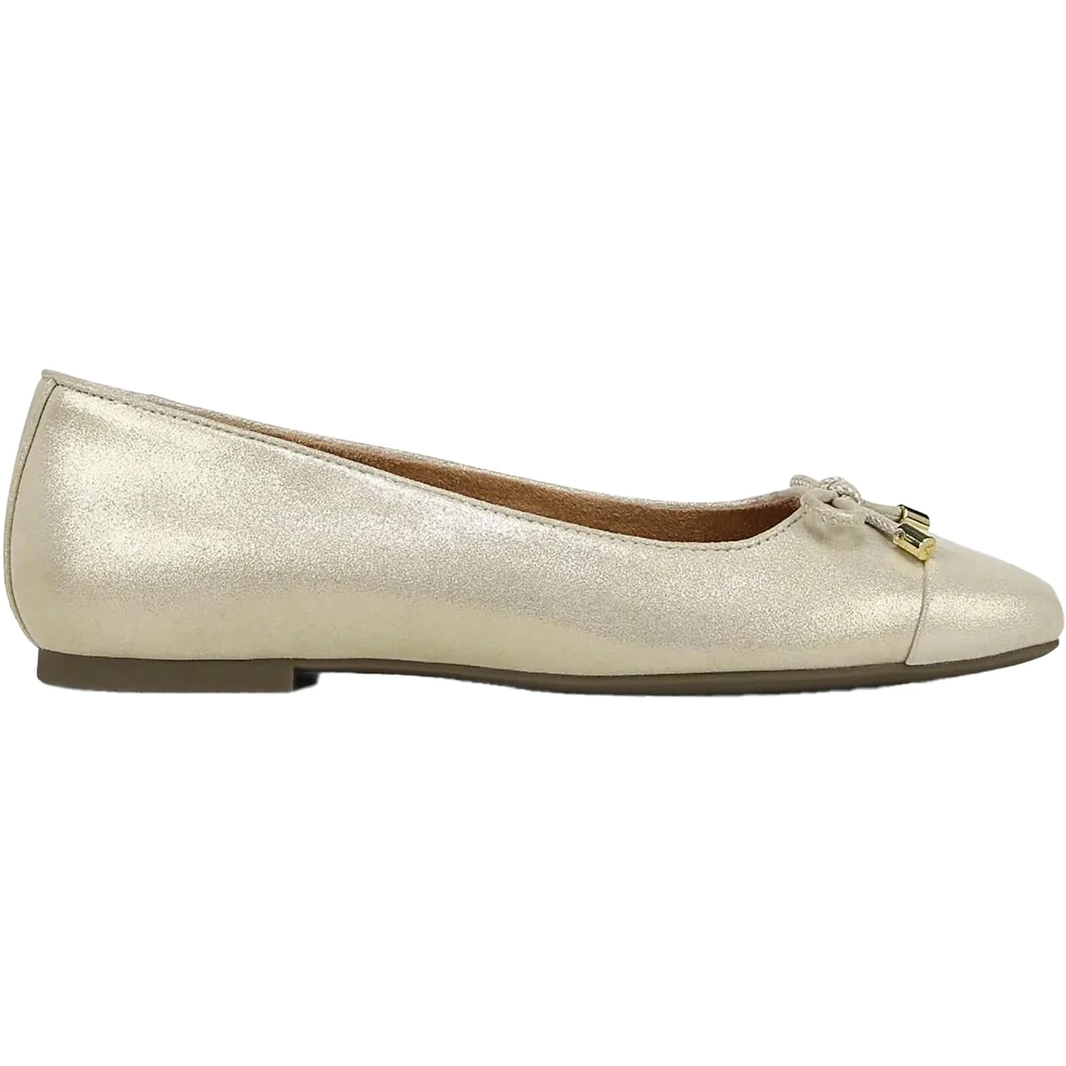 Vionic Klara Women's Slip On Flats Gold Leather