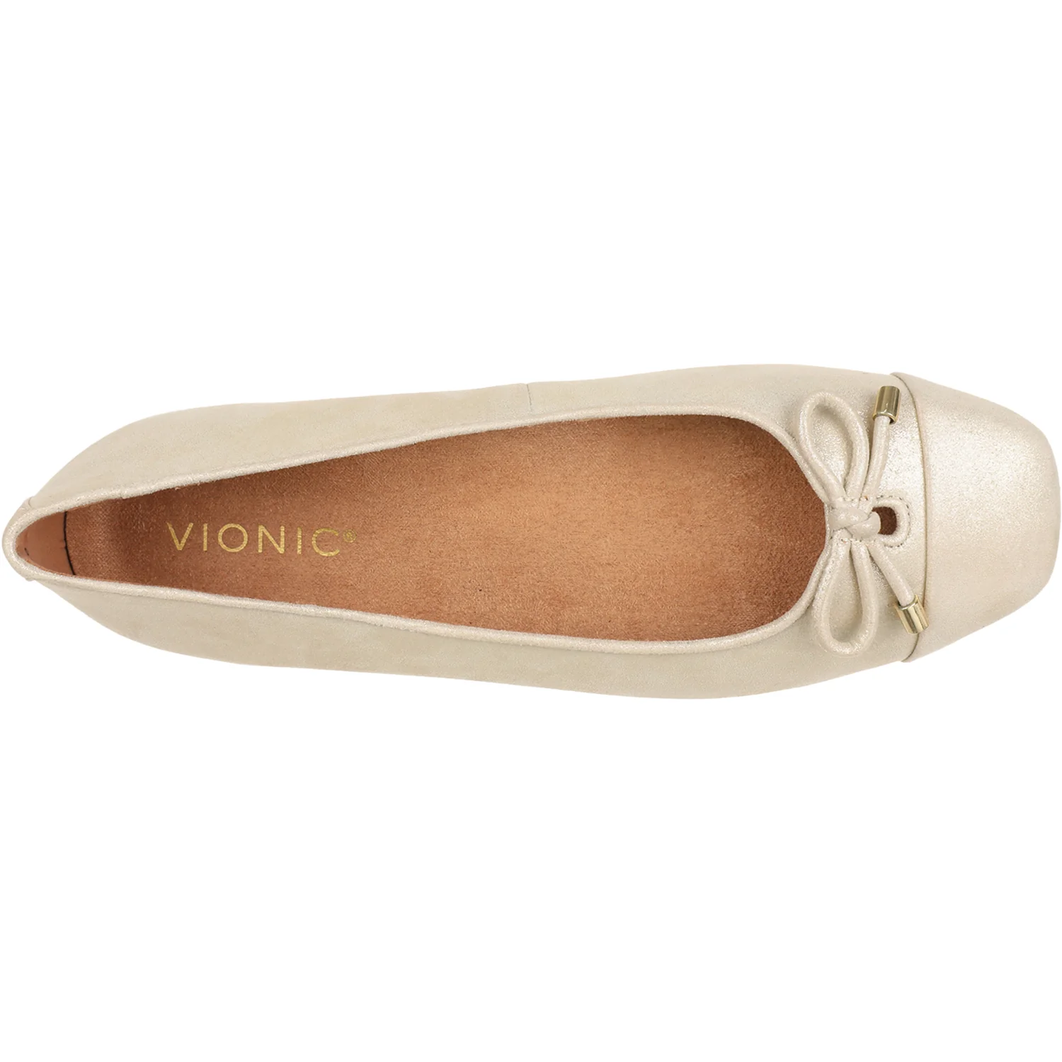 Vionic Klara Women's Slip On Flats Gold Leather - Image 2