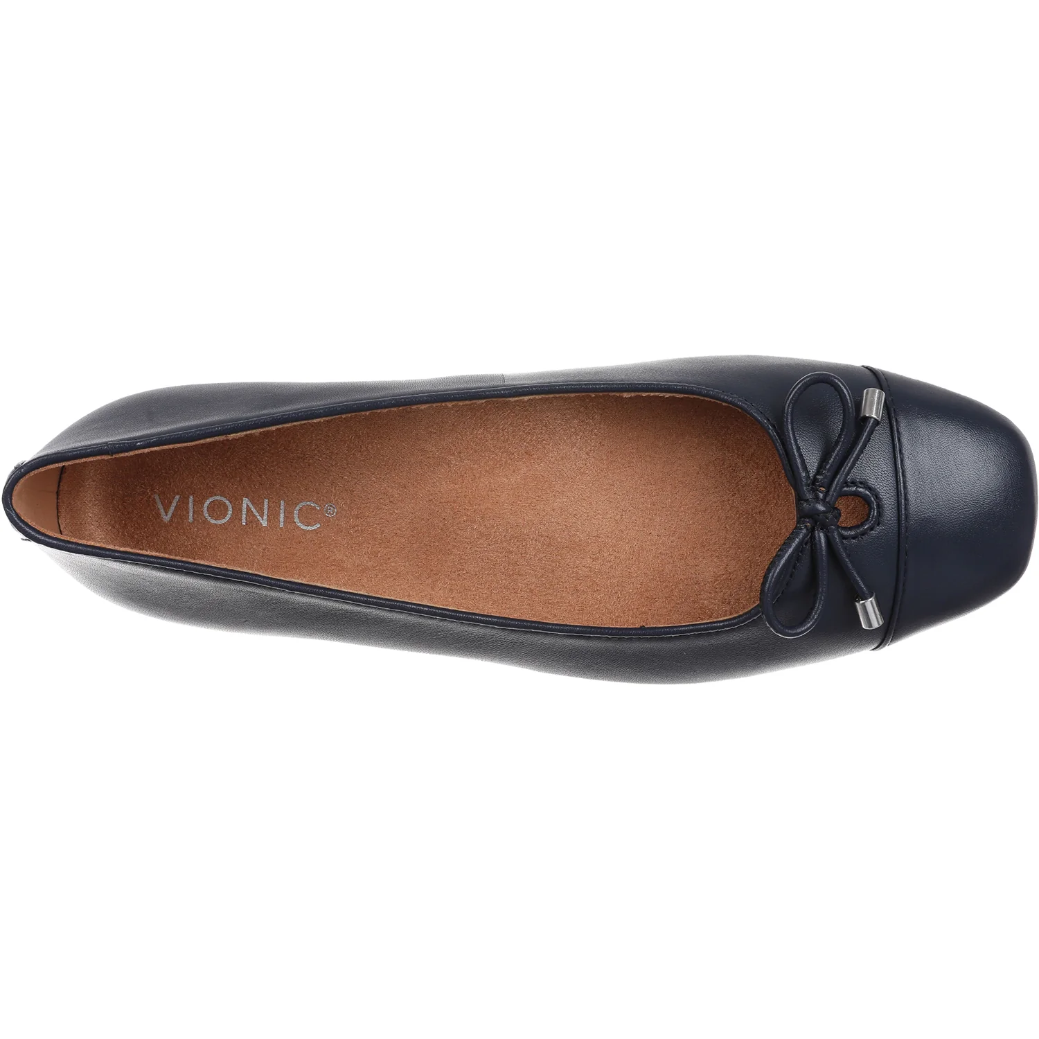 Vionic Klara Women's Slip On Flats Navy Leather - Image 2