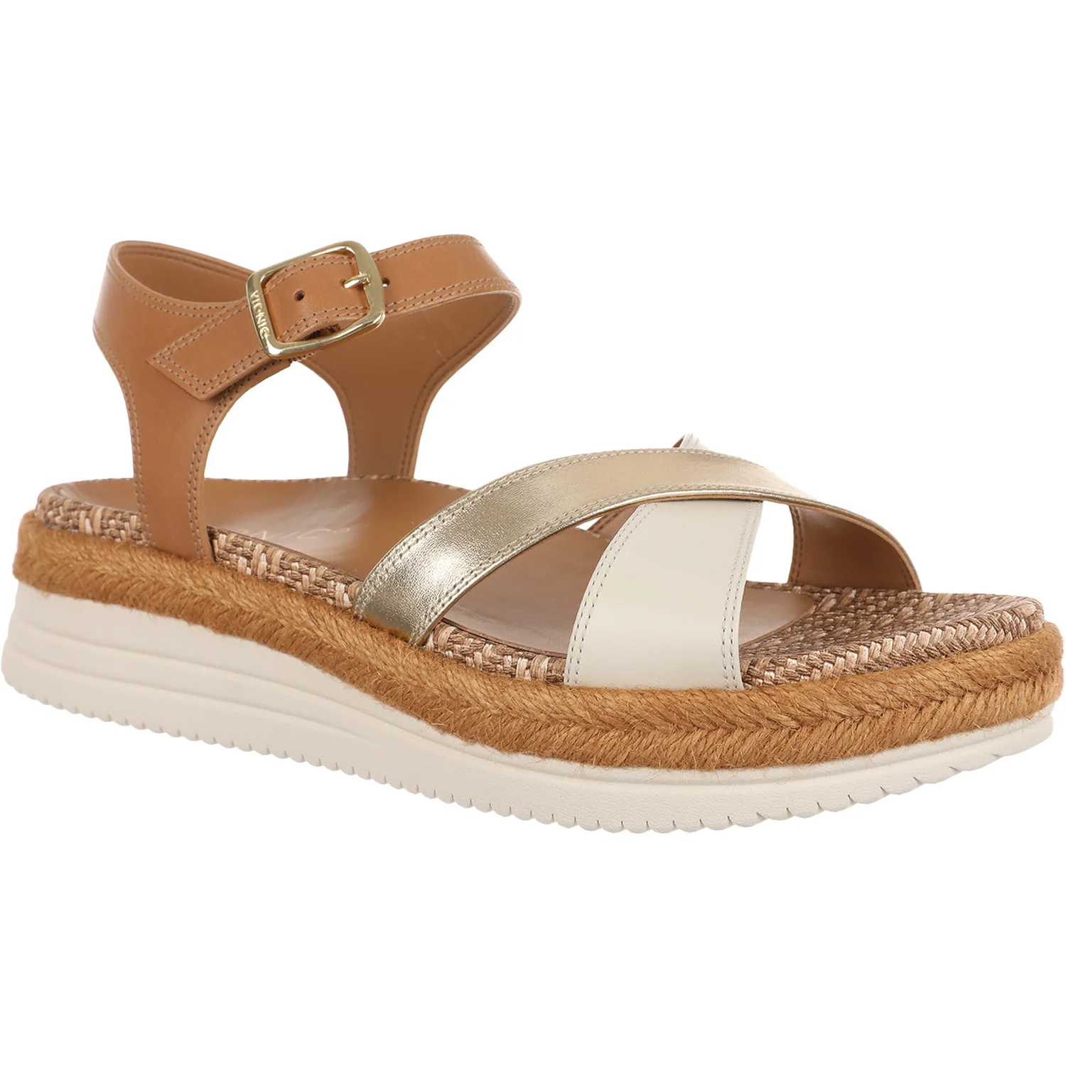 Vionic Mar Women's Dress Sandals Camel/Gold Leather
