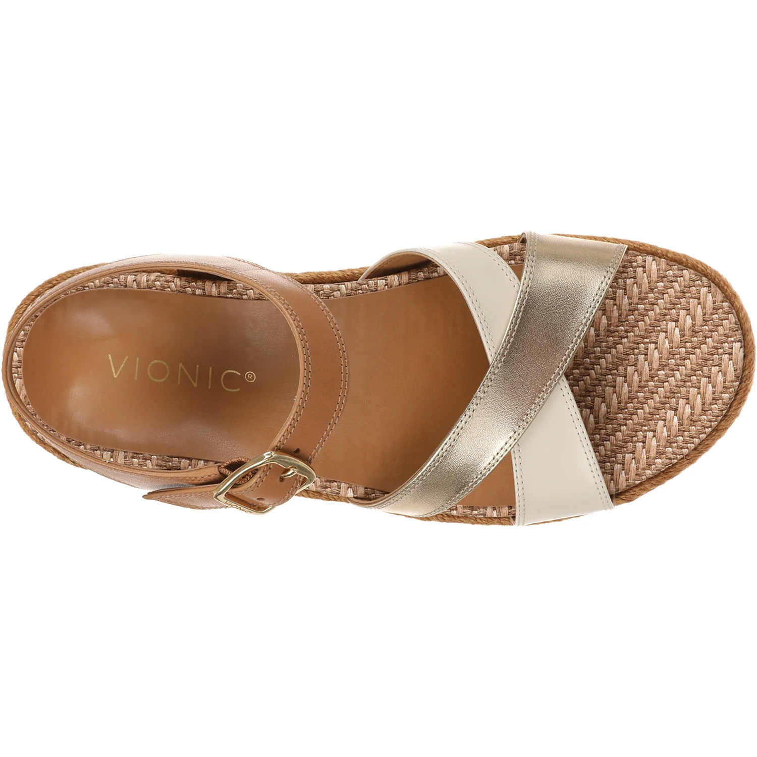Vionic Mar Women's Dress Sandals Camel/Gold Leather - Image 2