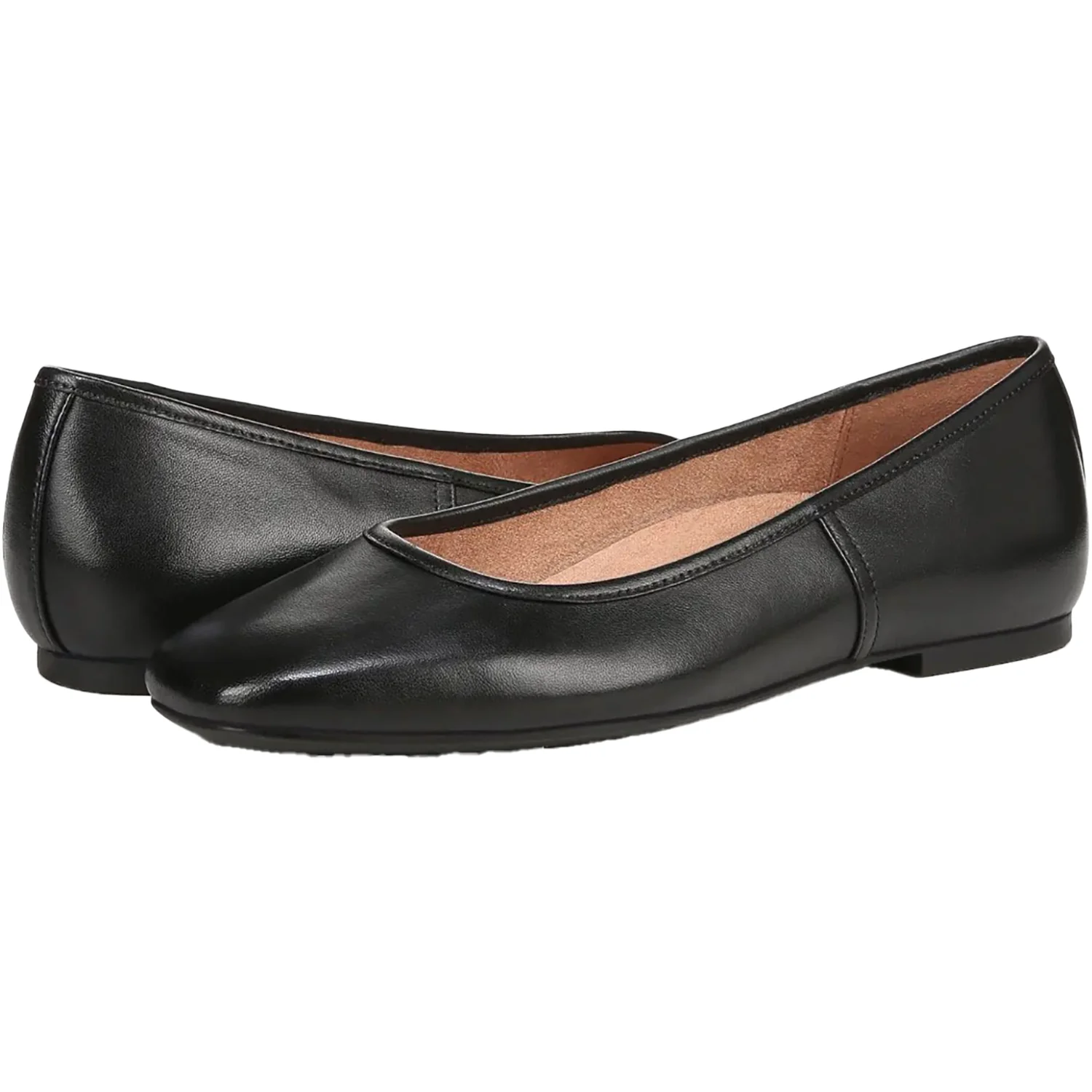 Vionic Orinda Women's Ballerina Flats Black Leather - Image 3