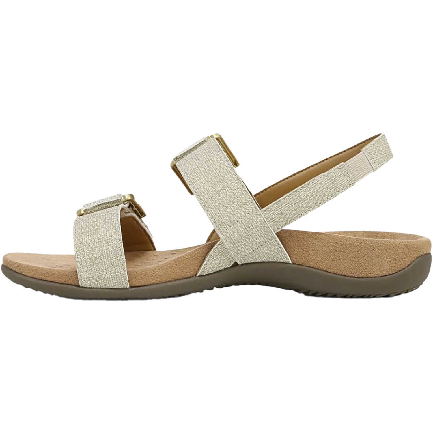 Vionic Reese Women's Sandals Oatmeal Denim Synthetic - Image 3