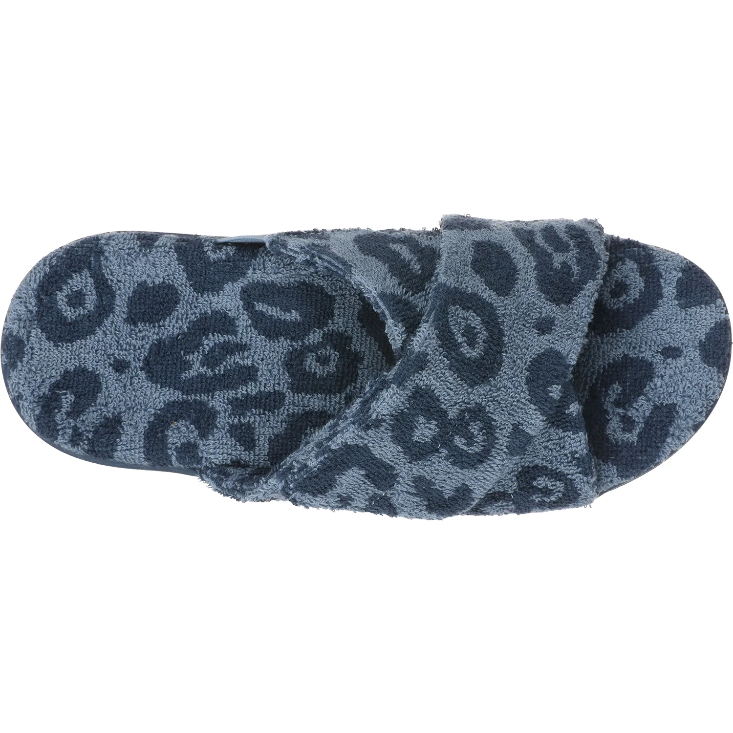 Vionic Relax Women's Open Back Slippers Blue Multi Leopard Terry - Image 2