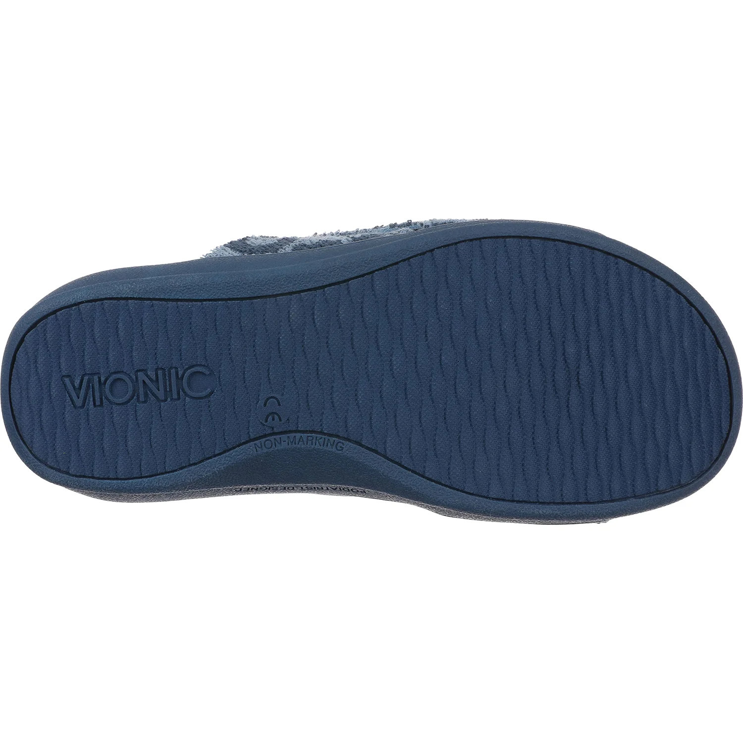 Vionic Relax Women's Open Back Slippers Blue Multi Leopard Terry - Image 4
