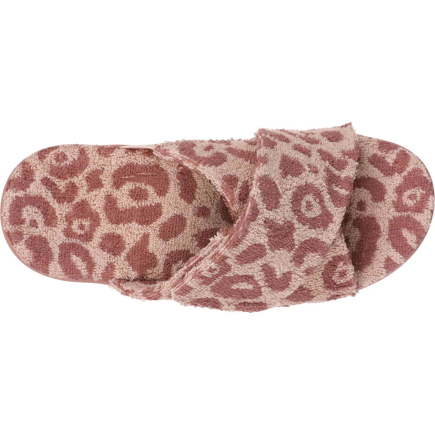 Vionic Relax II Women's Open Back Slippers Pink Multi Leopard Terry - Image 2
