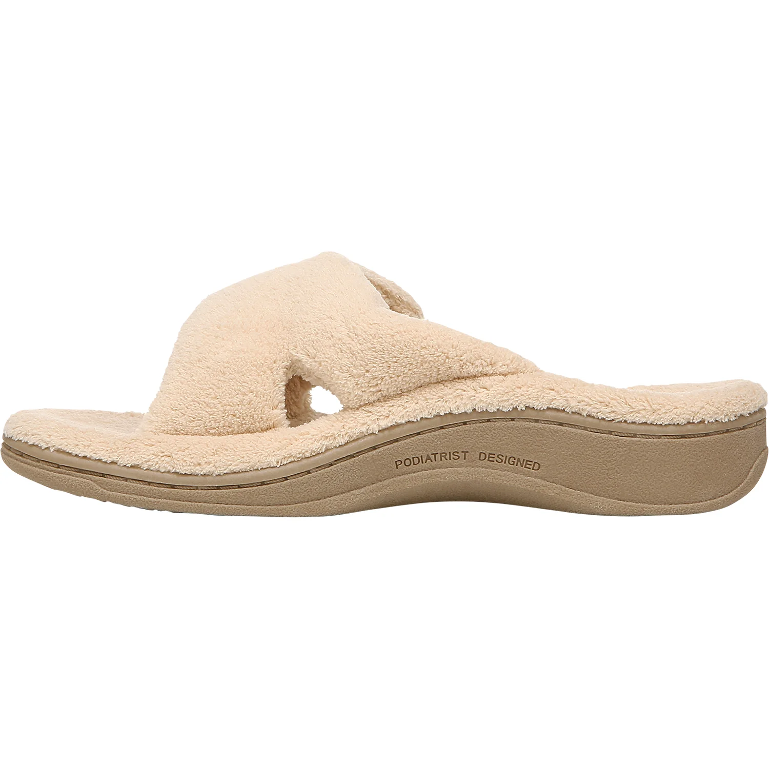 Vionic Relax Women's Slippers Tan Terrycloth - Image 3