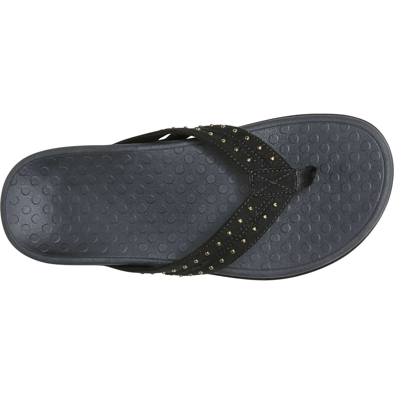 Vionic Tasha Women's Toe Post Sandals Black Microfiber - Image 2