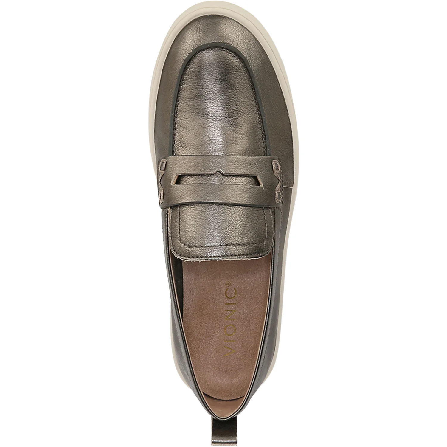 Vionic Uptown Women's Slip Ons Traditional Gunmetal Leather - Image 2